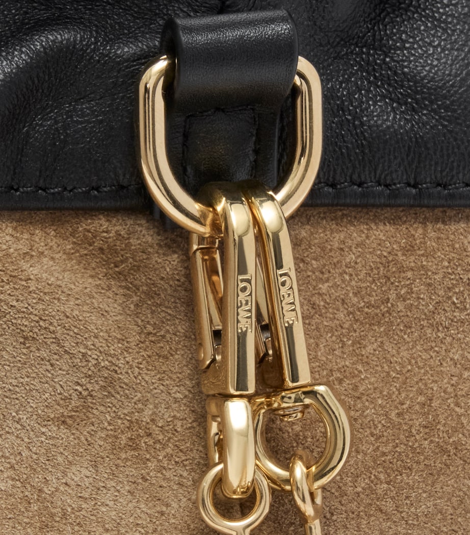 Mini Pinched Leather Flamenco Purse BLACK Image 9