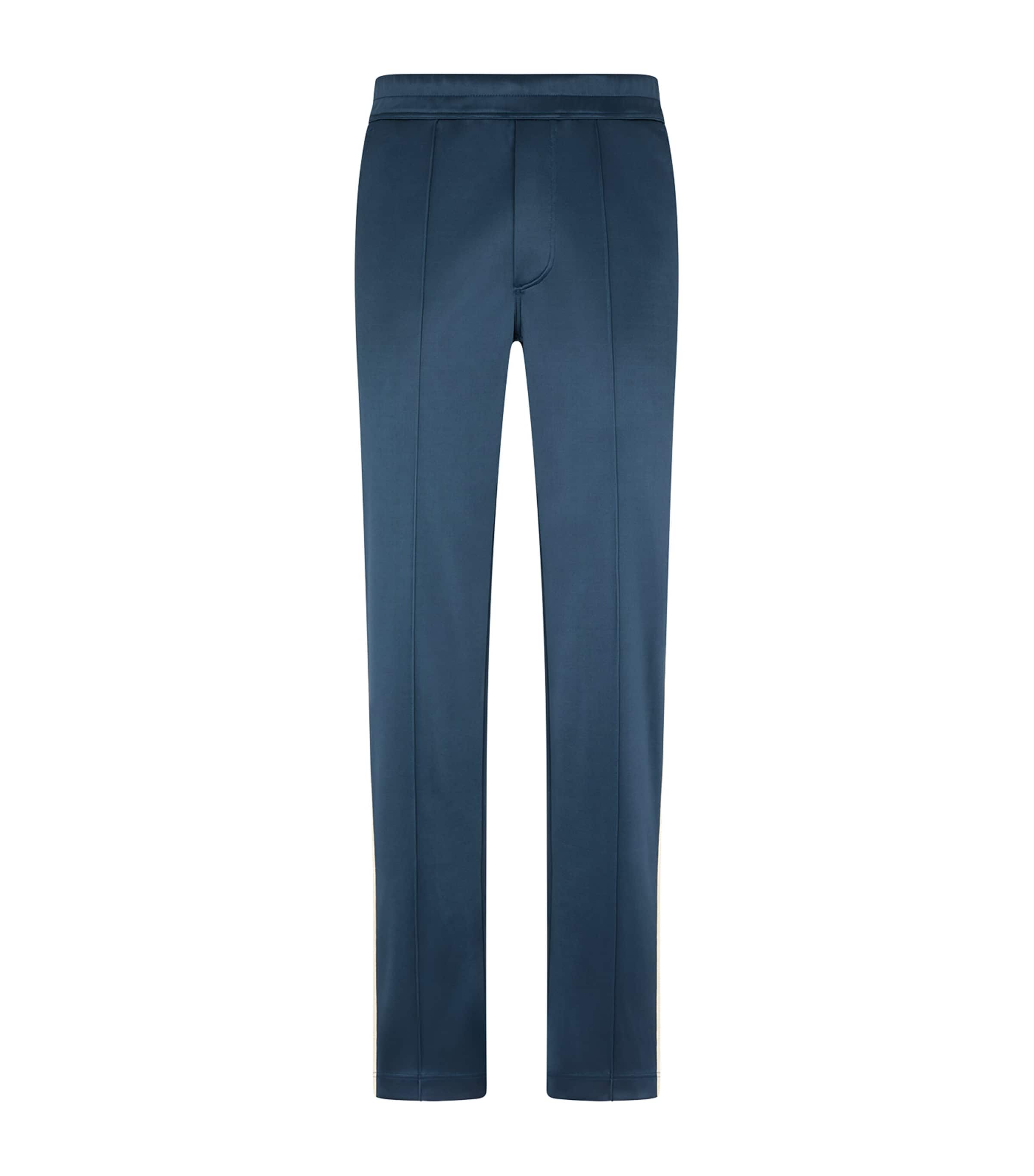 Tom Ford Satin Side-stripe Sweatpants In Black