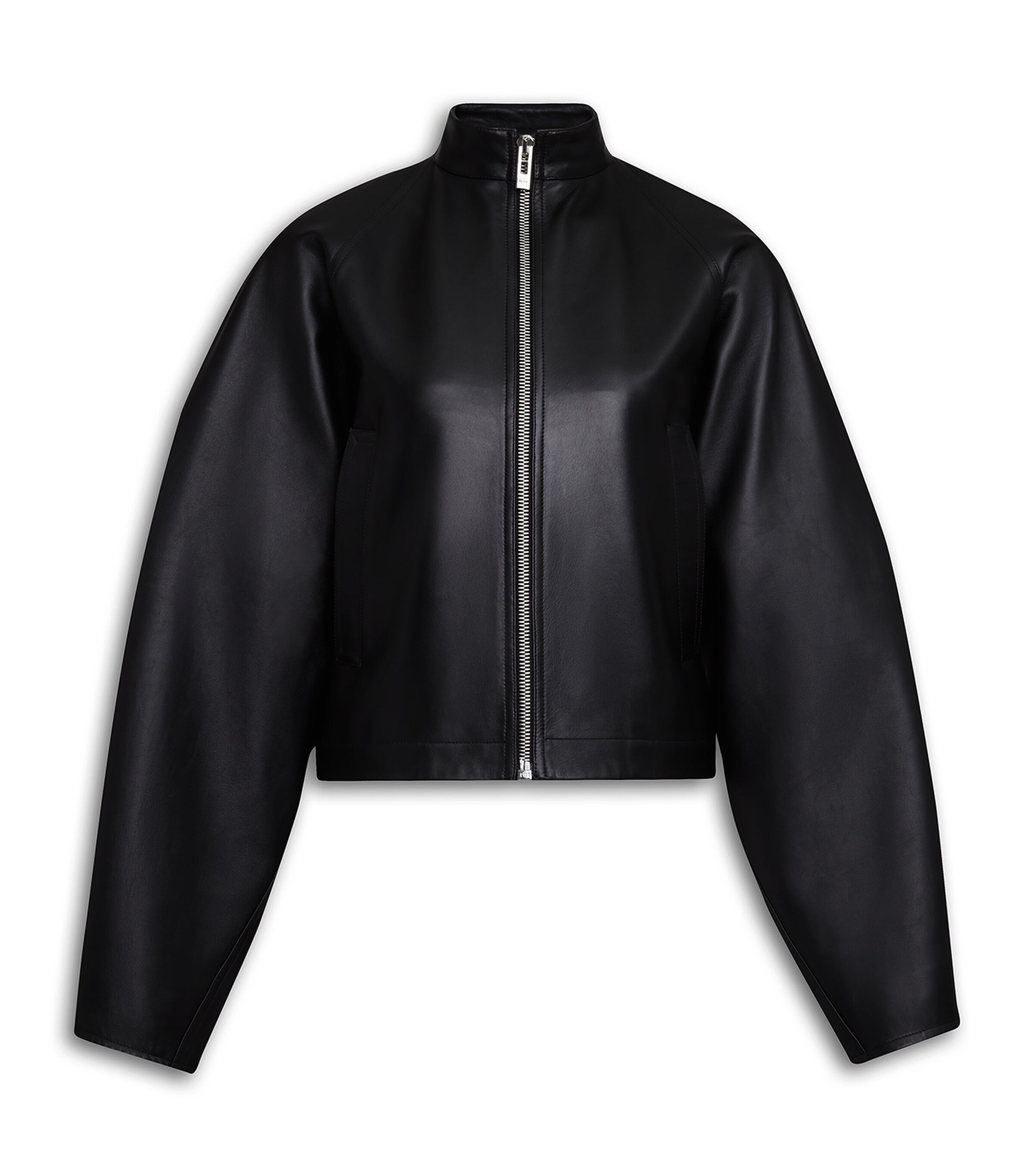 Leather Round Jacket NOIR ALAIA Image 1