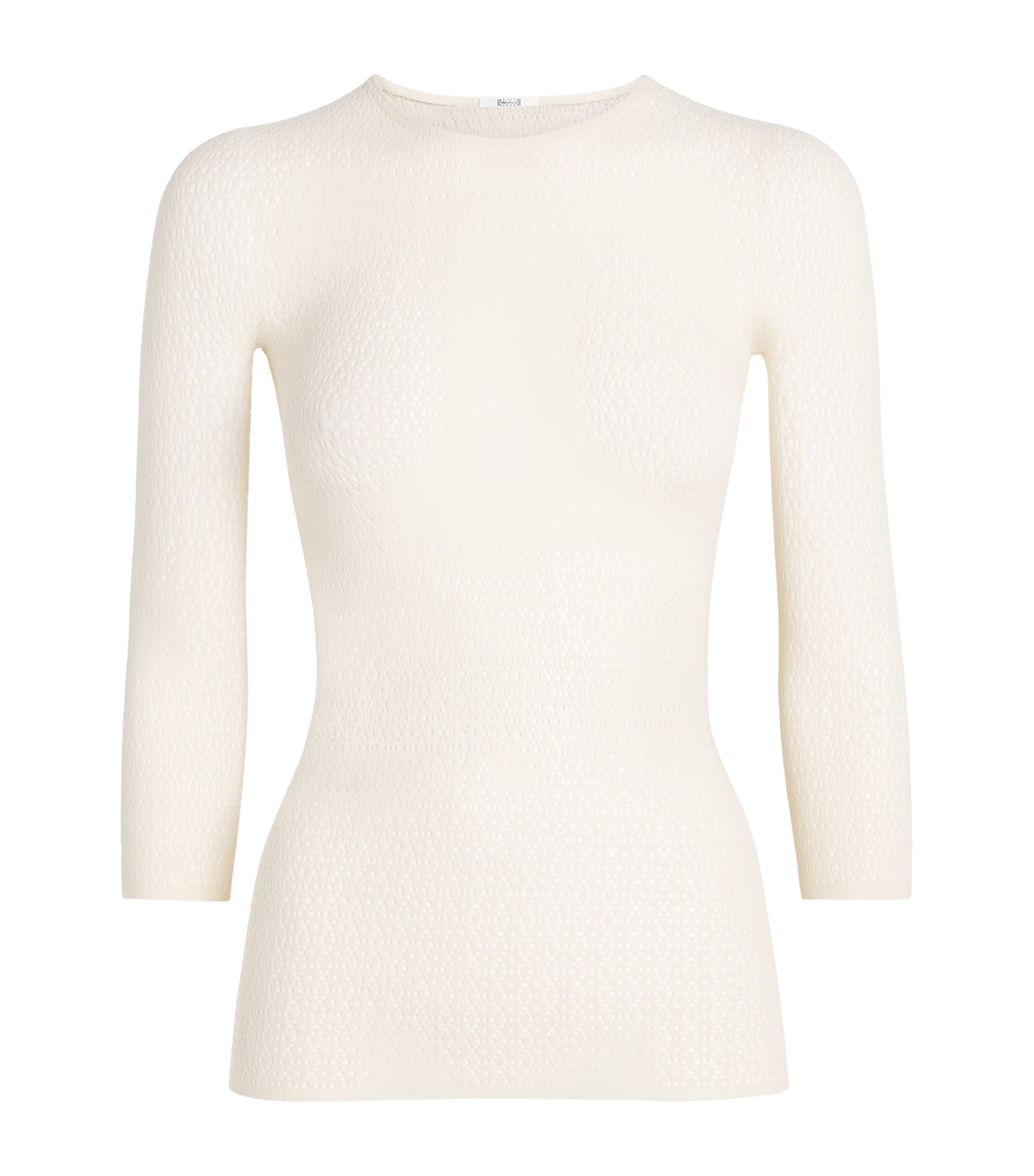 Wolford Womens Net Daisy Top Buttercrea Image 1