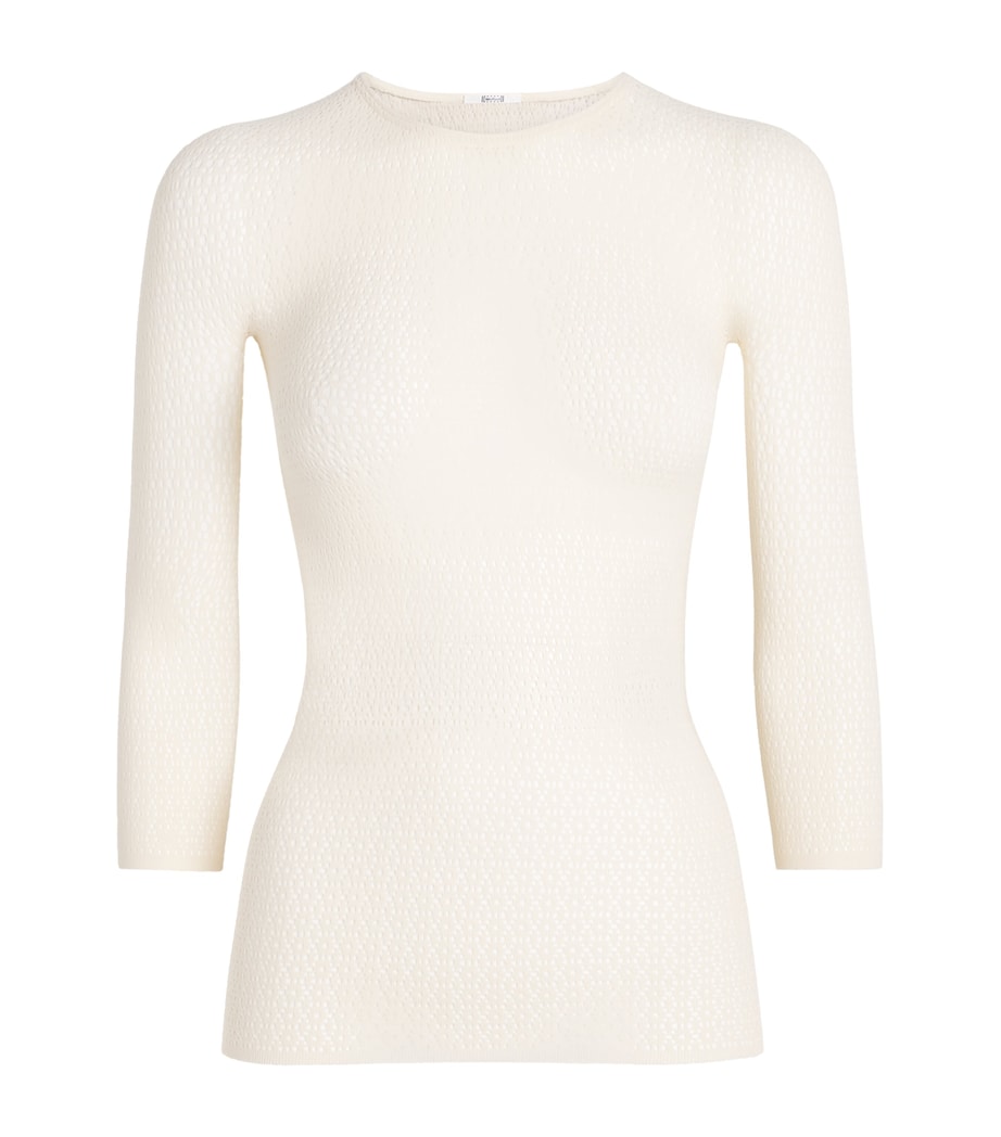 Wolford Womens Net Daisy Top Buttercrea Image 1