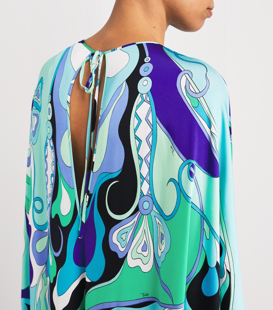 Kaftan Maxi Dress 025 VERDE/LILLA Image 4