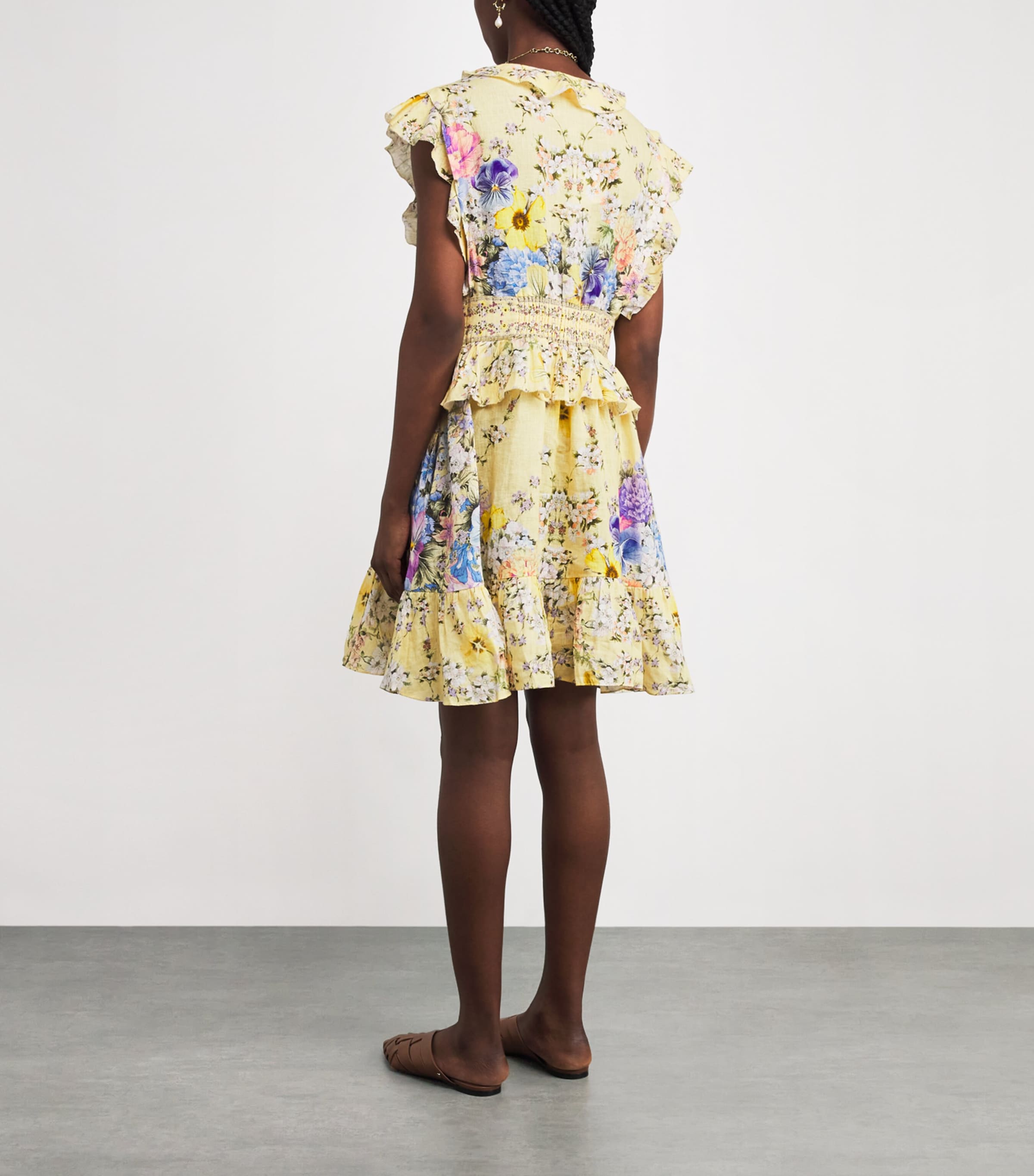 Linen Darling Buds Mini Dress DARLING BUDS DARLBUD Image 3