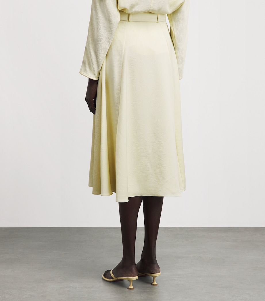 Edeline Lee Womens Textured A-Line Midi Skirt Lem/lemon Image 5