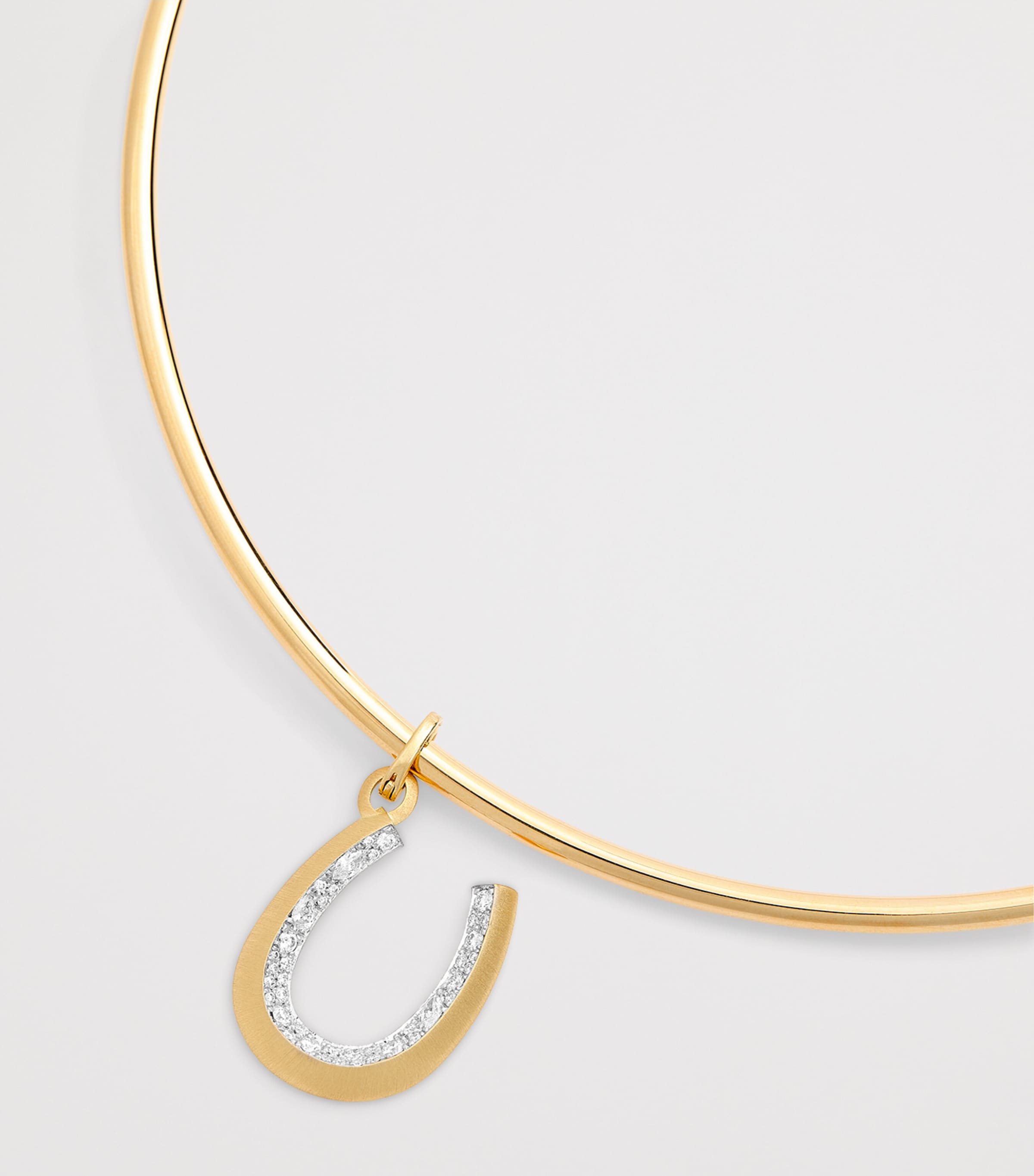 Yellow Gold and Diamond Horseshoe Charm YELLOW GOLD Image 4