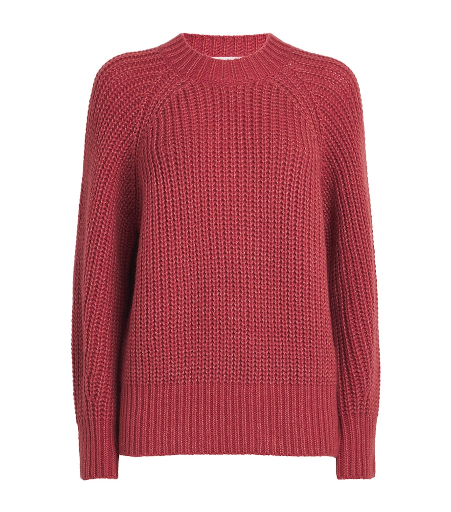 Joseph Womens Wool-Cashmere-Silk Plamer Sweater Mulberry Image 1