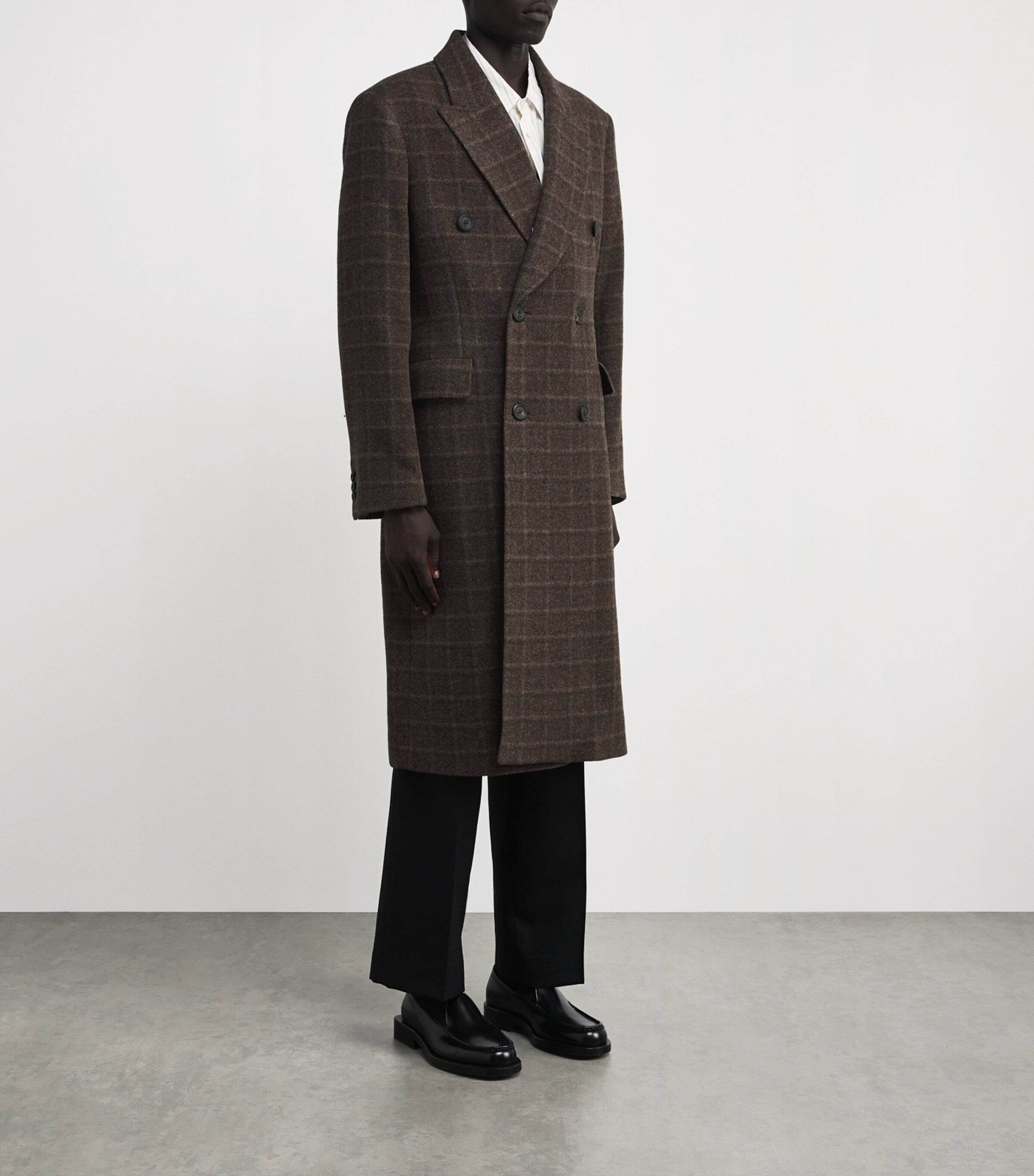 Our Legacy Mens Wool Checked Whale Coat Dorf Check Boiled Image 3