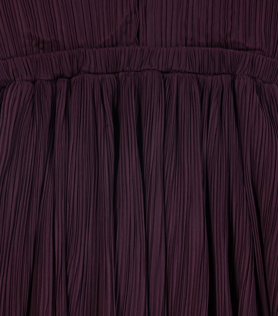 Maje Womens Plissé Cut-Out Mini Dress Eggplant Image 8