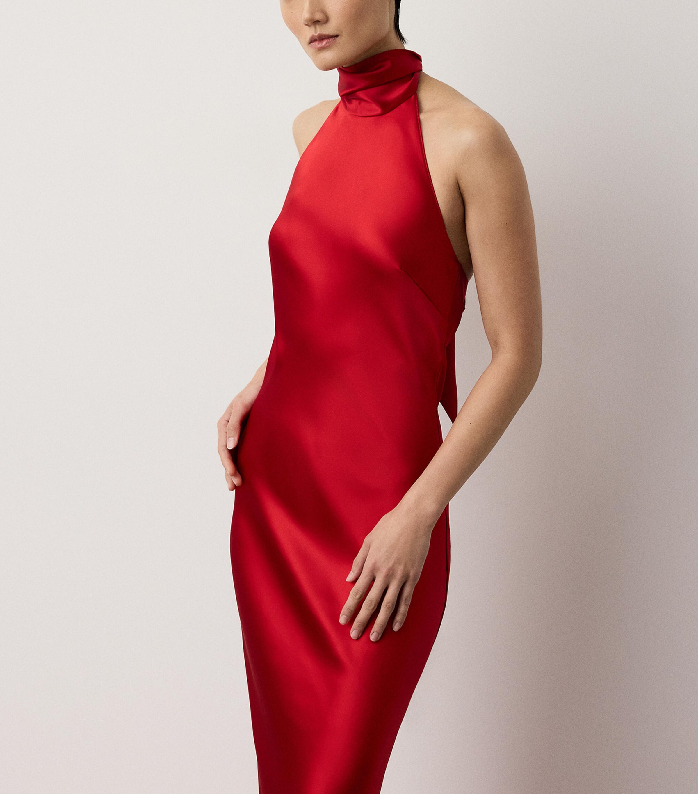 Ralph Lauren Collection Womens Chilton Maxi Dress Bright Red Image 4
