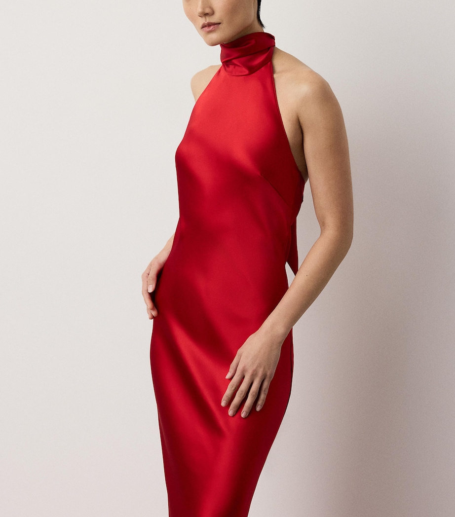 Ralph Lauren Collection Womens Chilton Maxi Dress Bright Red Image 4