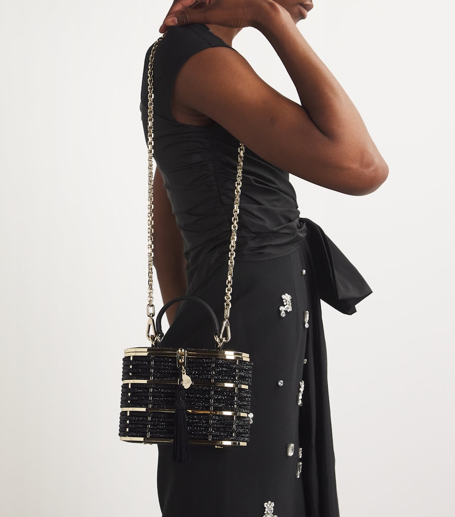 Willow Basket Top-Handle Bag CJET-CHAMPA GNE JET Image 2