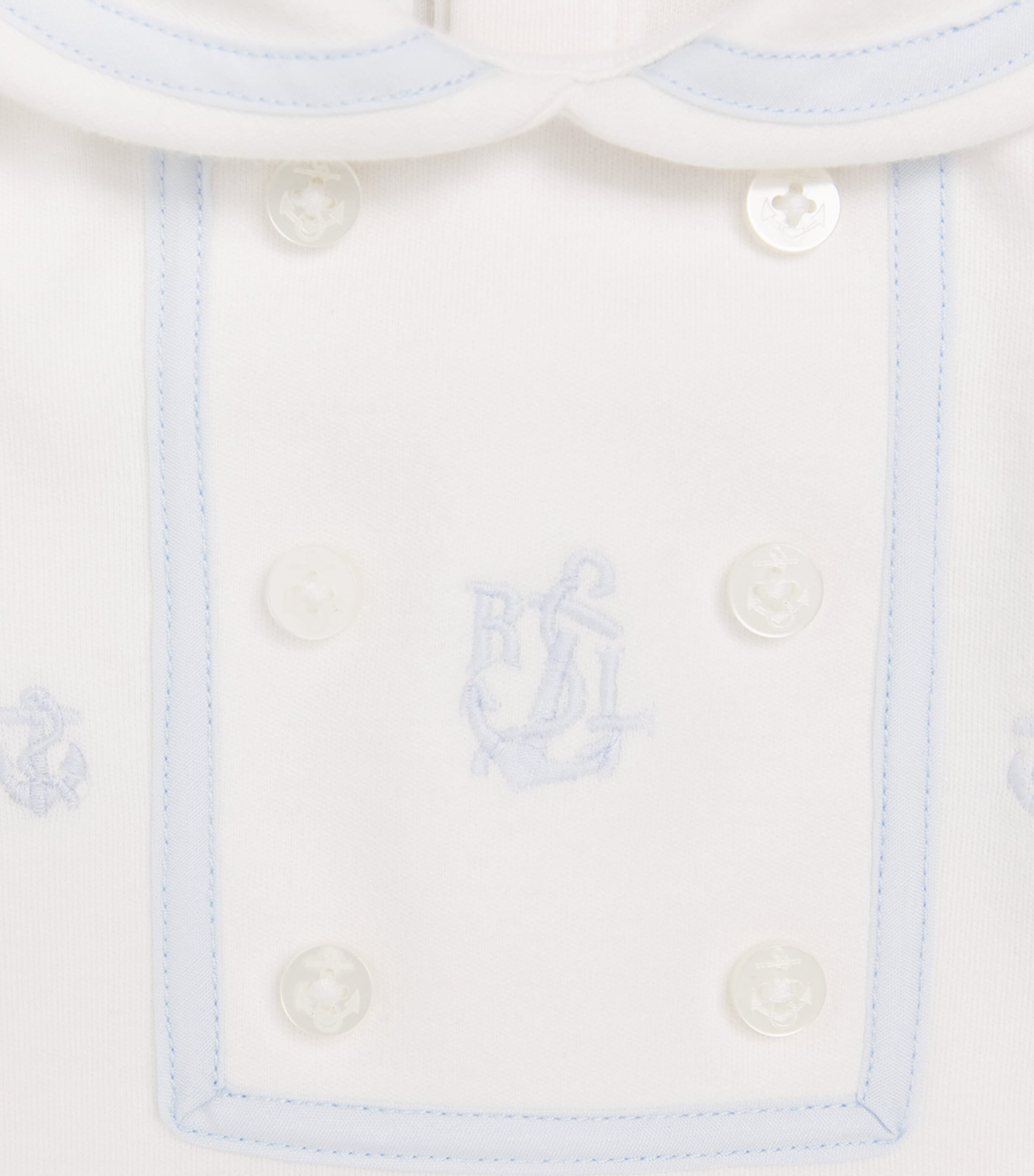 Embroidered Playsuit (3-24 Months) WHITE Image 3