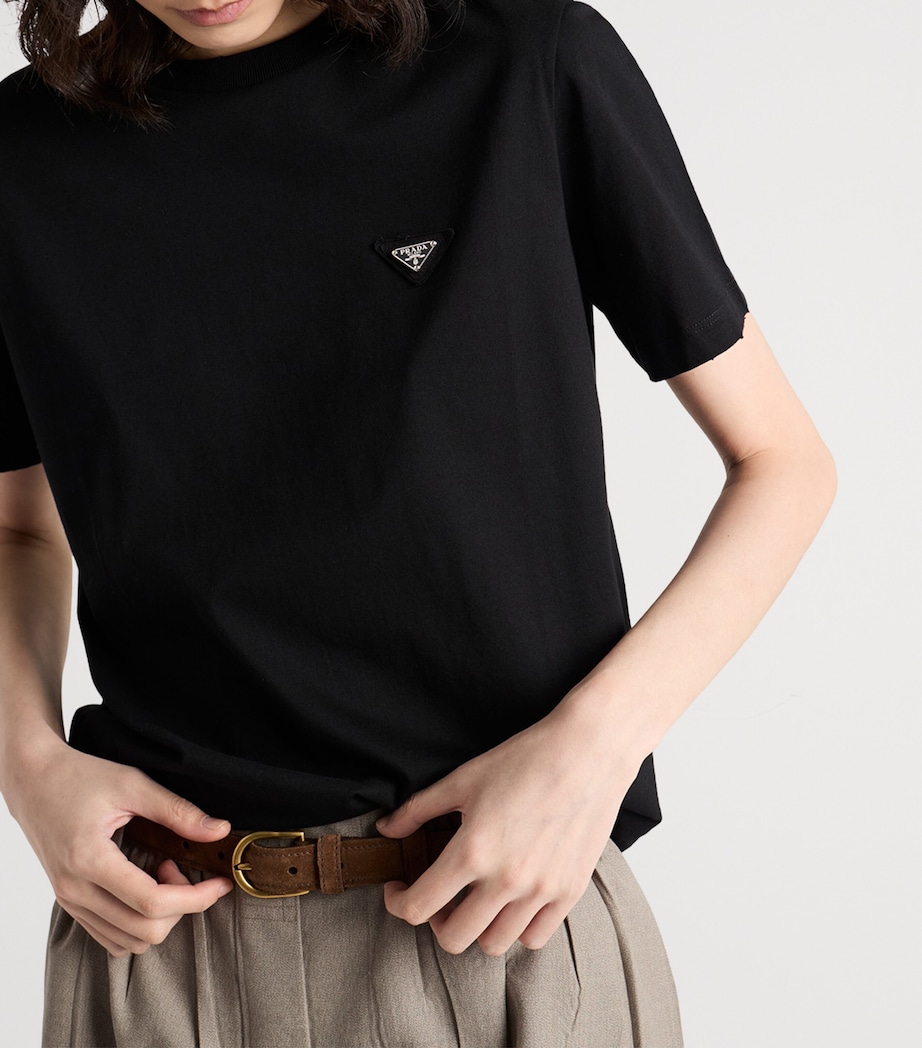 Cotton Distressed Logo T-Shirt F0002 Image 6