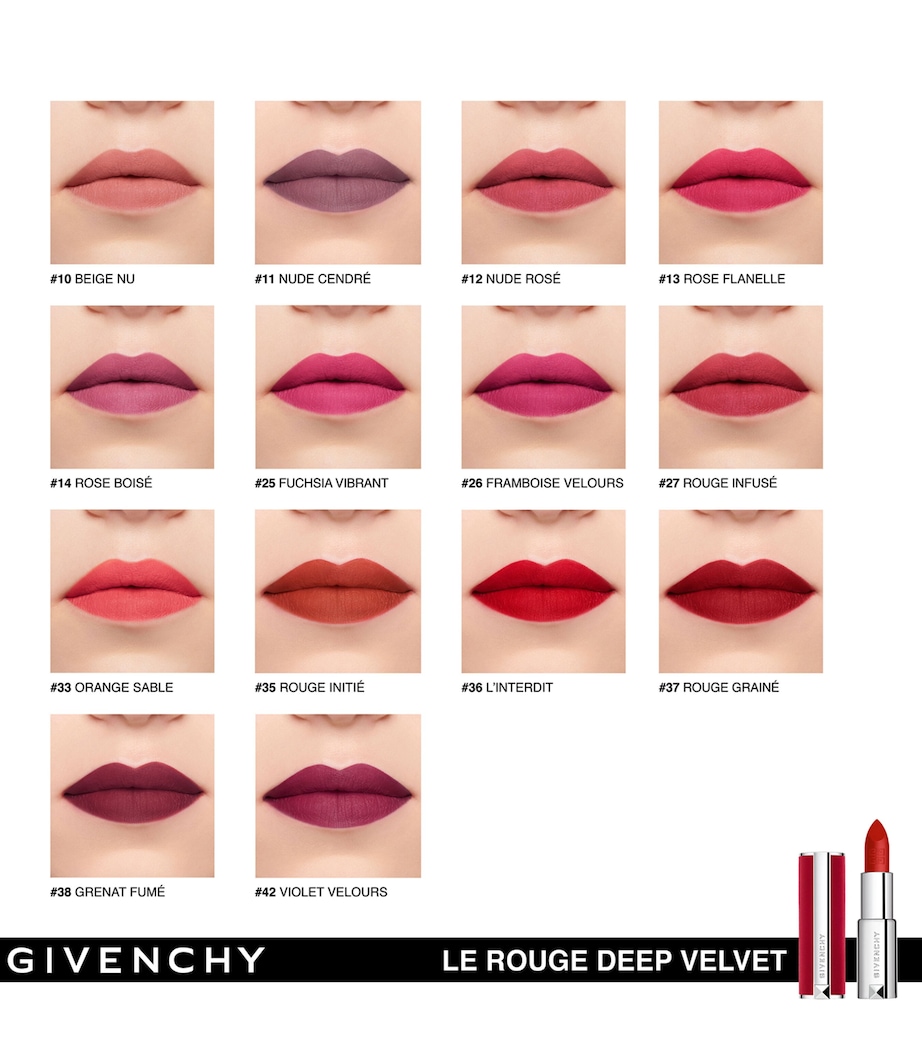 Givenchy Le Rouge Deep Velvet Lipstick L'interdit Image 3