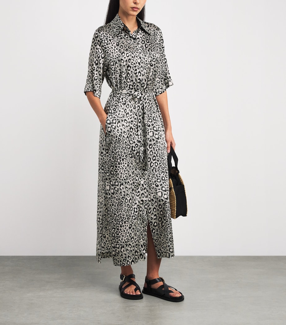 Silk-Blend Shirt Dress 950 LEO/LEO Image 2