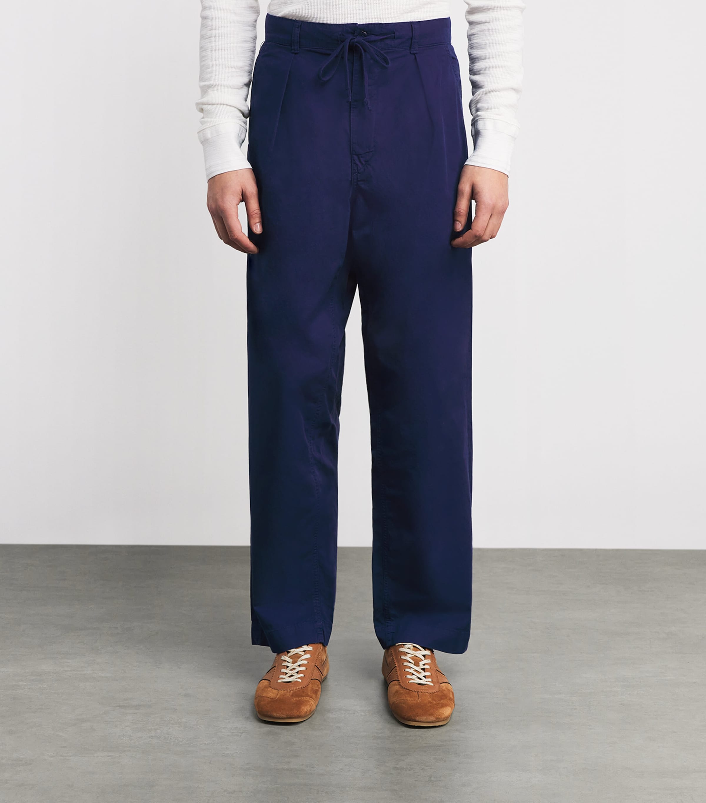 Stretch-Cotton Twill Prepster Trousers SPRING NAVY Image 3