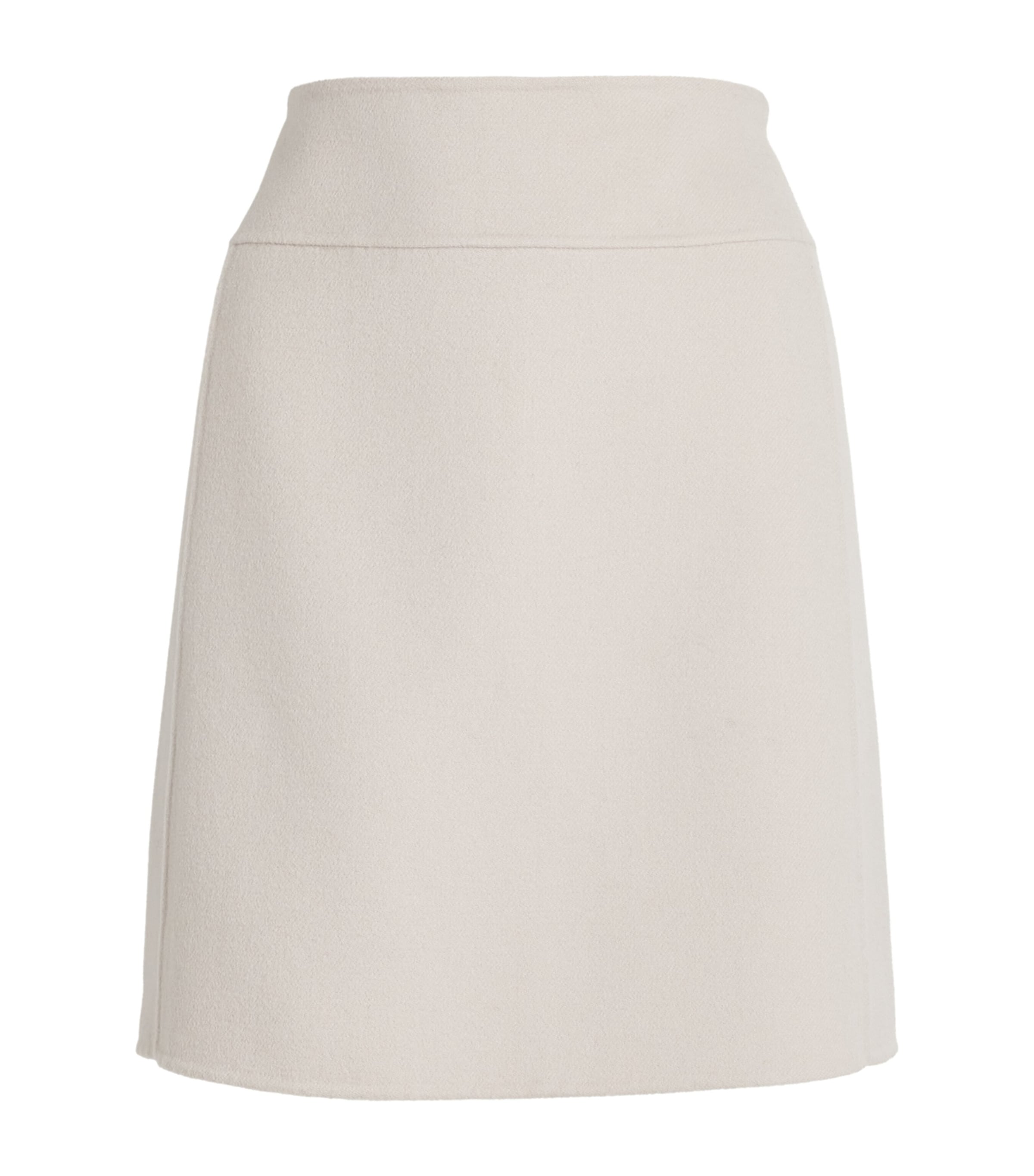 Max Mara Virgin Wool Mini Skirt In Grey