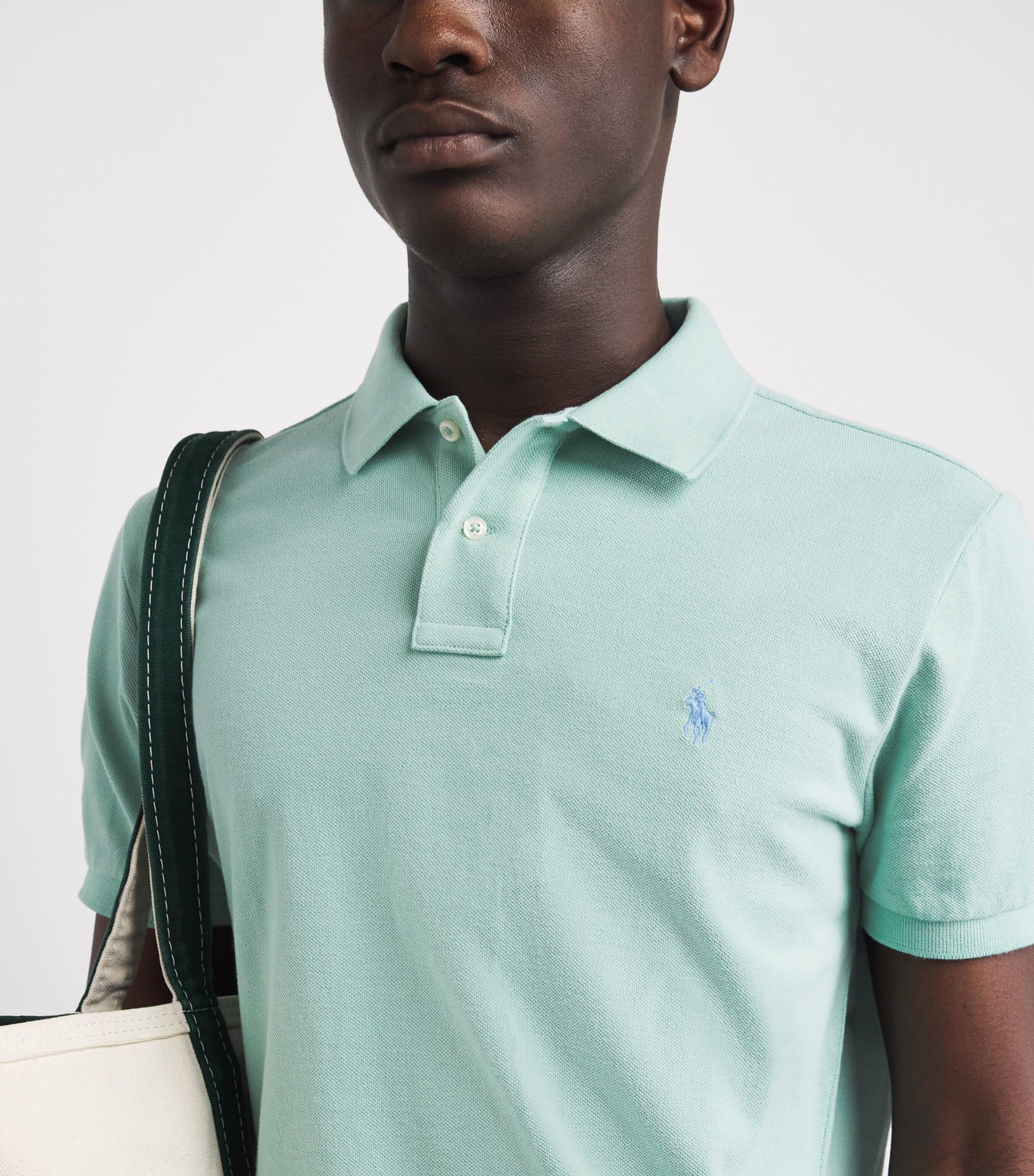 Polo Ralph Lauren Mens Cotton Mesh Custom-Fit Polo Shirt Image 3