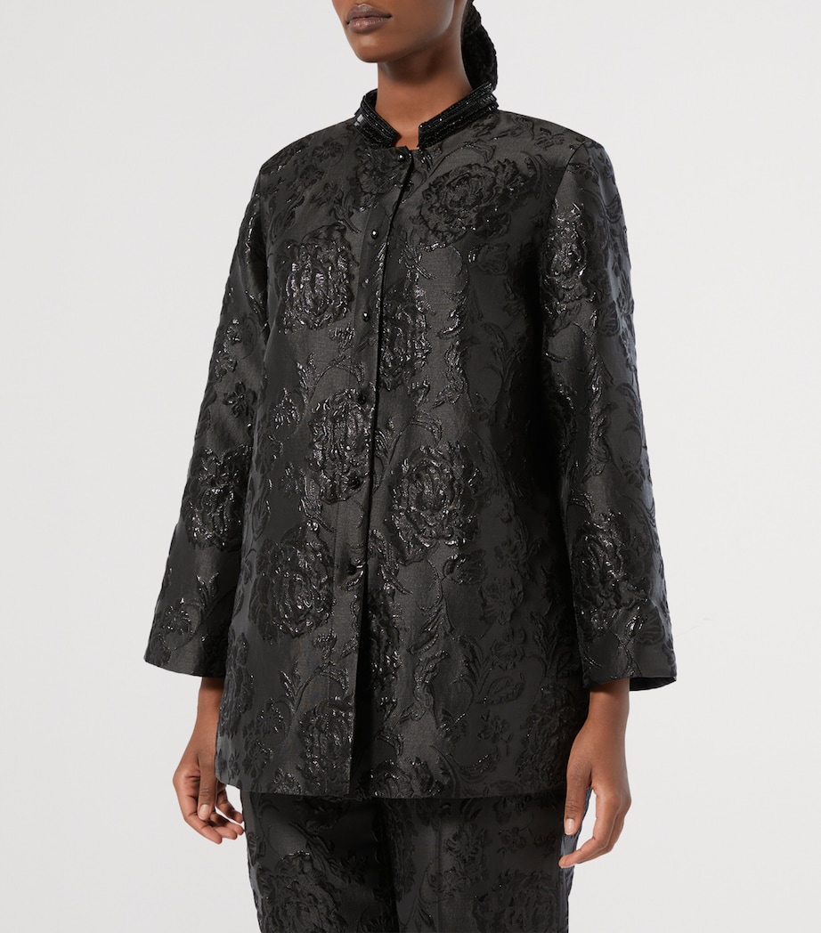 Cloque Embellished Rupia Shirt BLACK Image 2