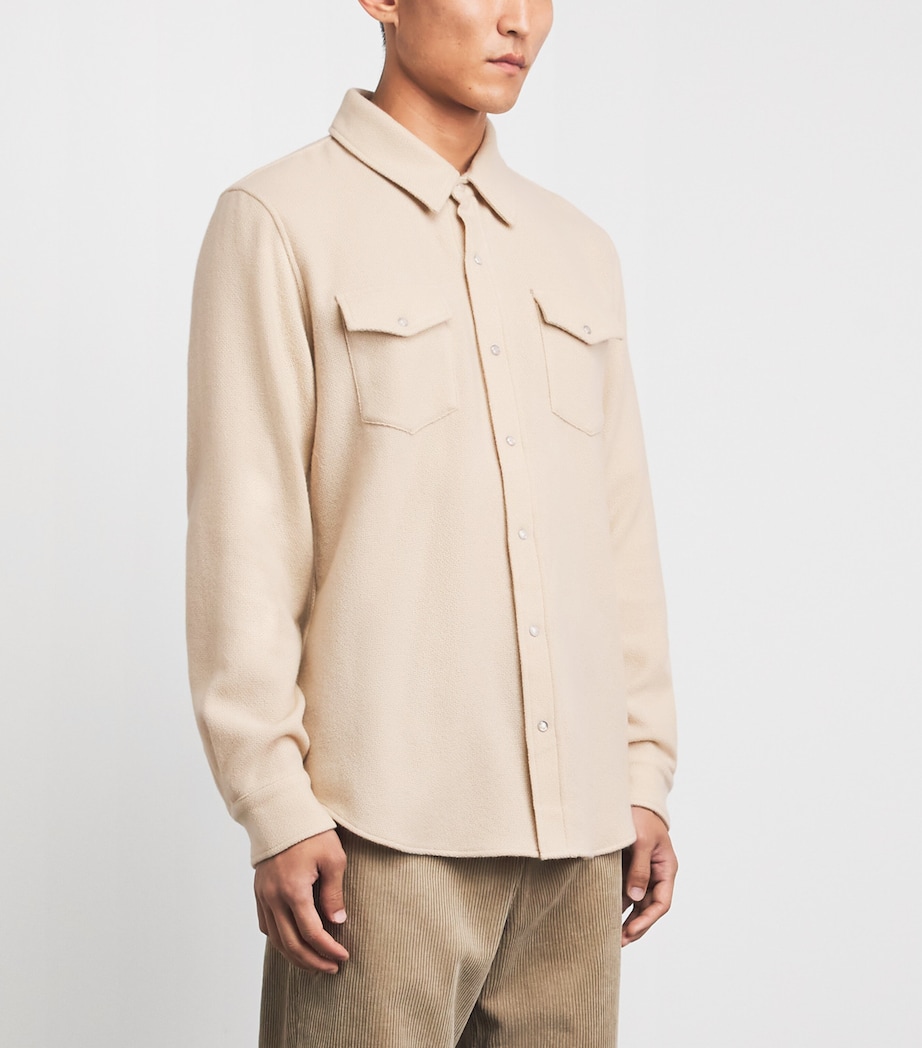 God's True Cashmere Beige Cashmere Button-Up Shirt | Harrods US