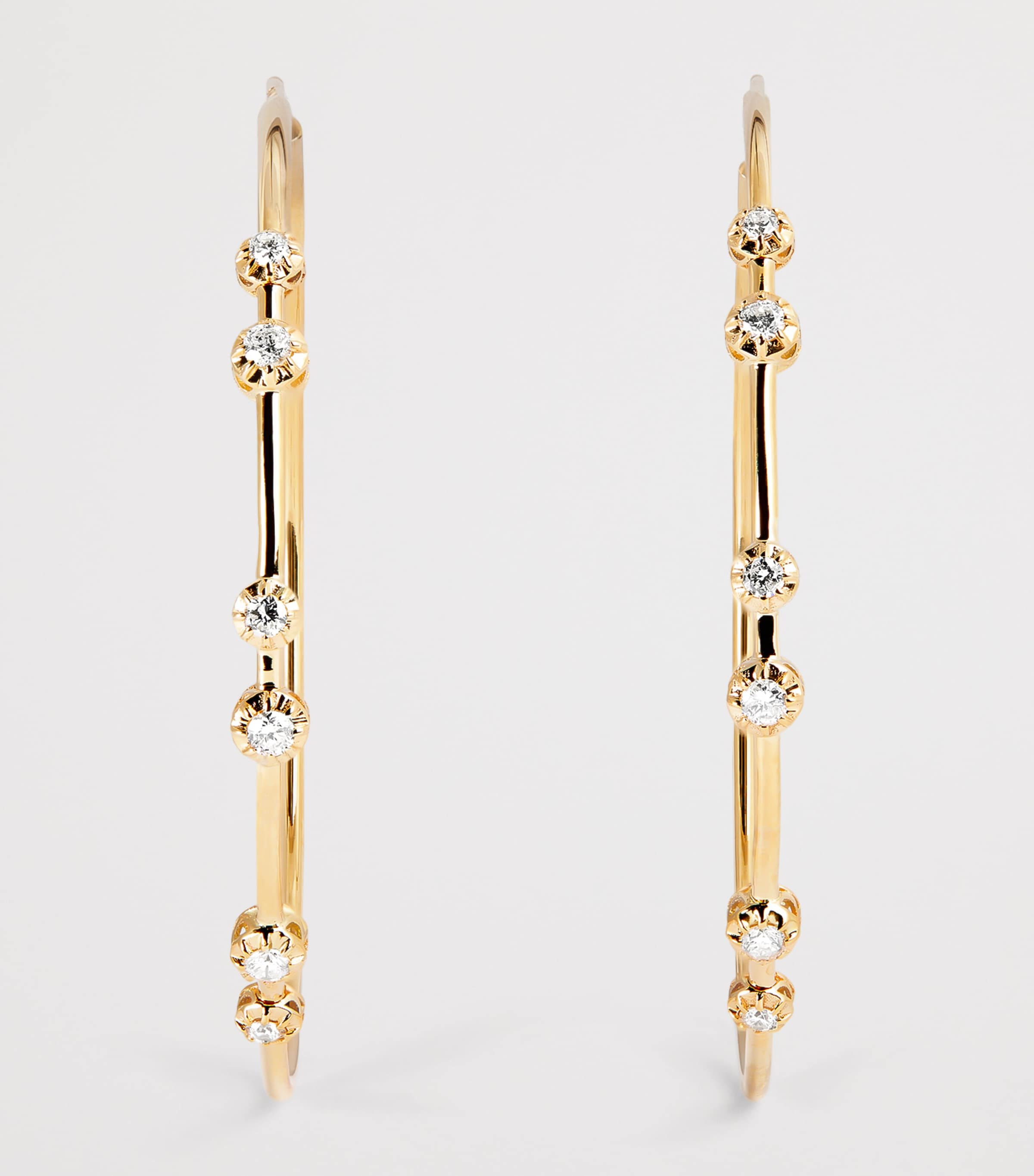 Yellow Gold and Diamond Sophia Hoop earrings YELLOW GOLD Image 3