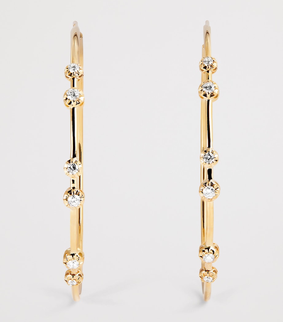Yellow Gold and Diamond Sophia Hoop earrings YELLOW GOLD Image 3