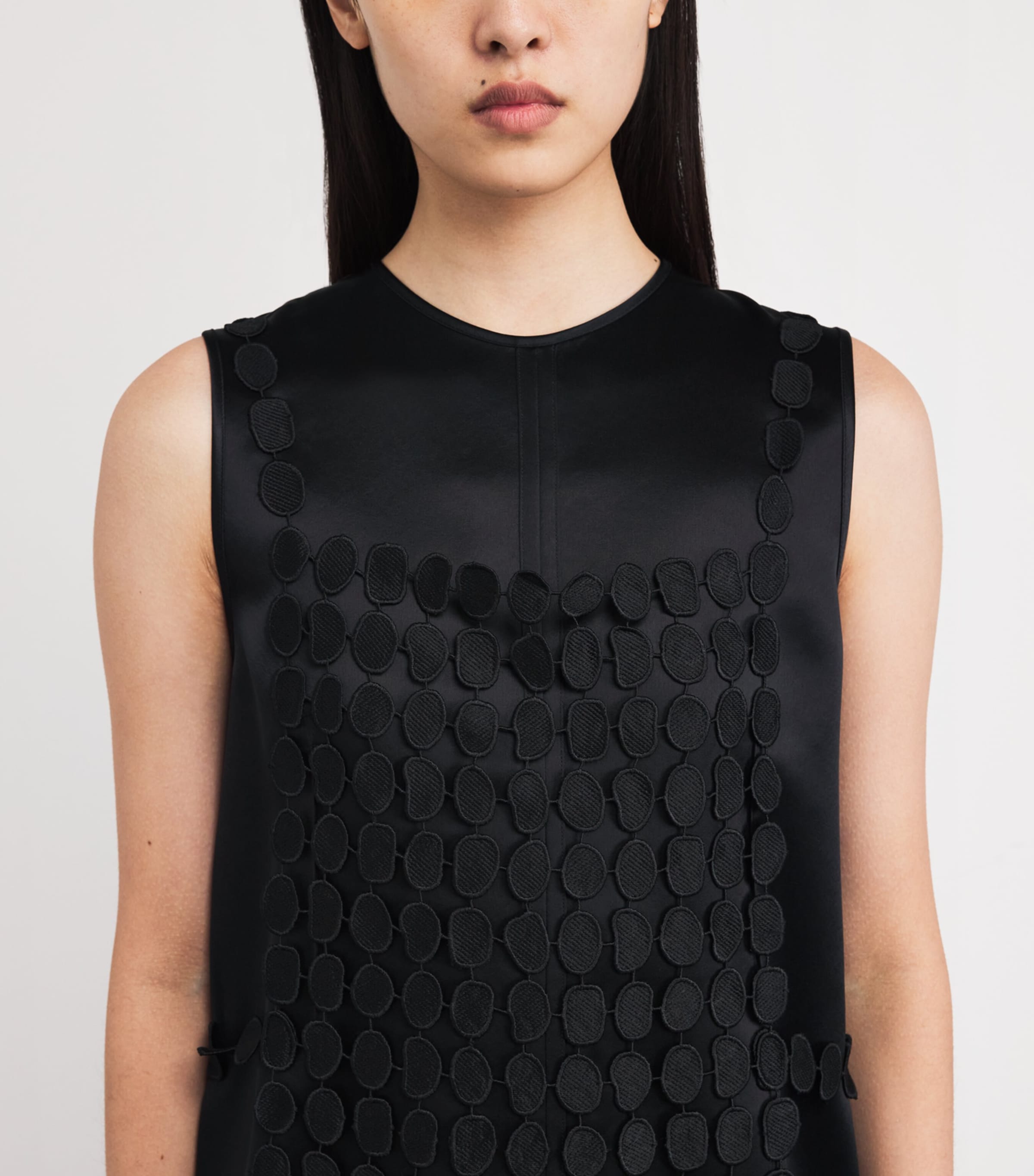 Lace Orlo Mini Dress DBLK BLACK Image 4