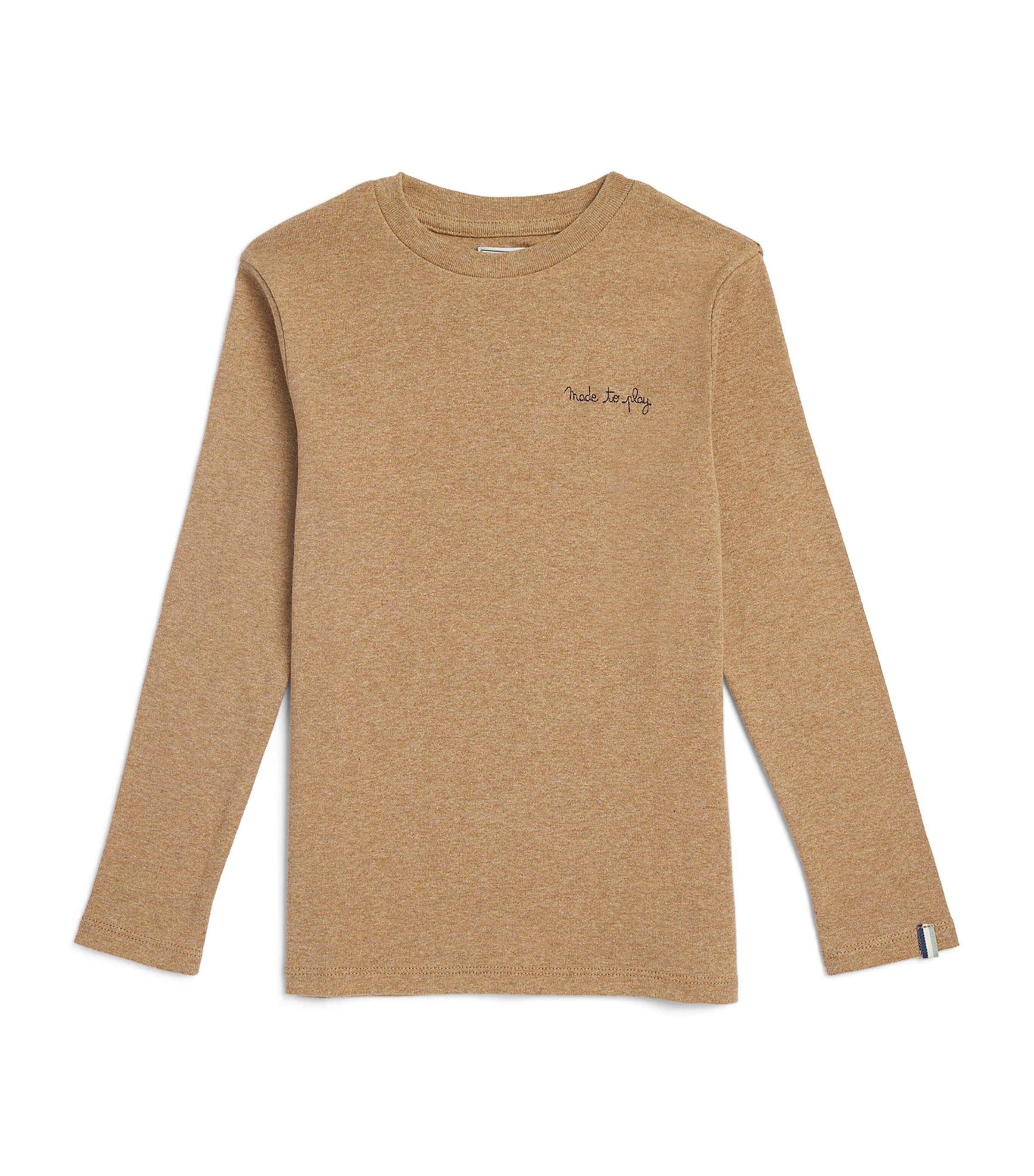 Shop J & Josh Embroidered Long-sleeve T-shirt In Brown