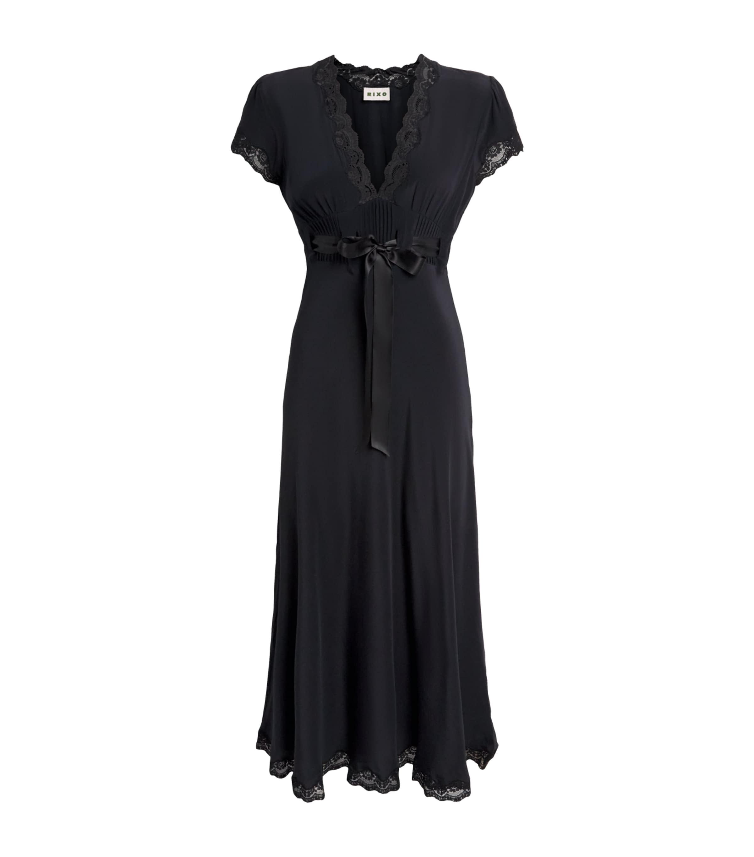 Silk Marlice Midi Dress BLACK Image 1