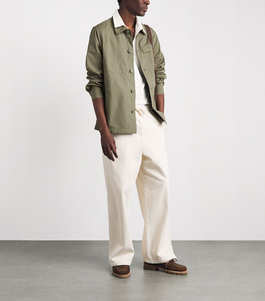 Barbour Mens Sherburn Overshirt Dusty Olive Image 2