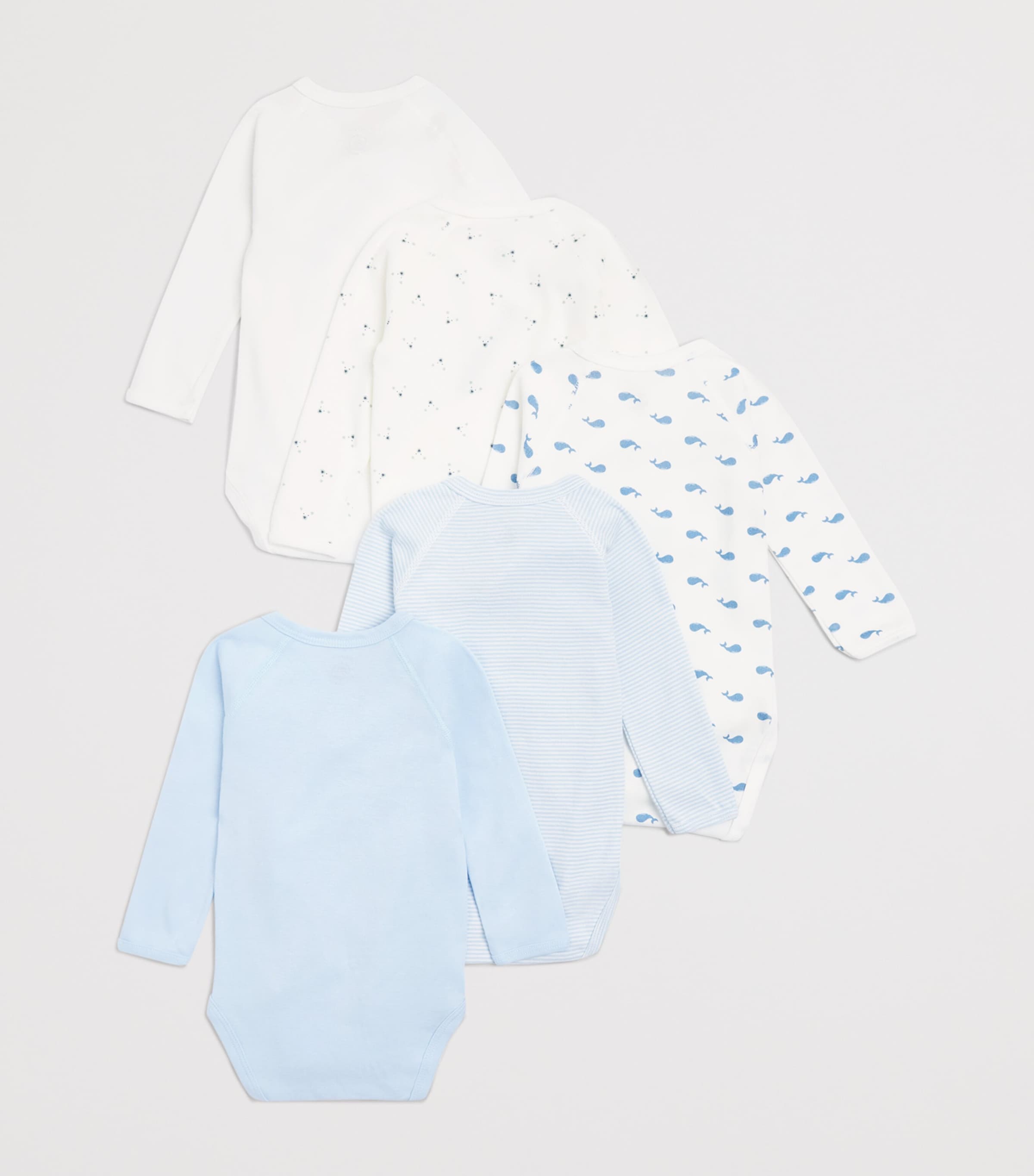 Petit Bateau Set of 5 Cotton Bodysuits (0-12 Months) Variante Image 2