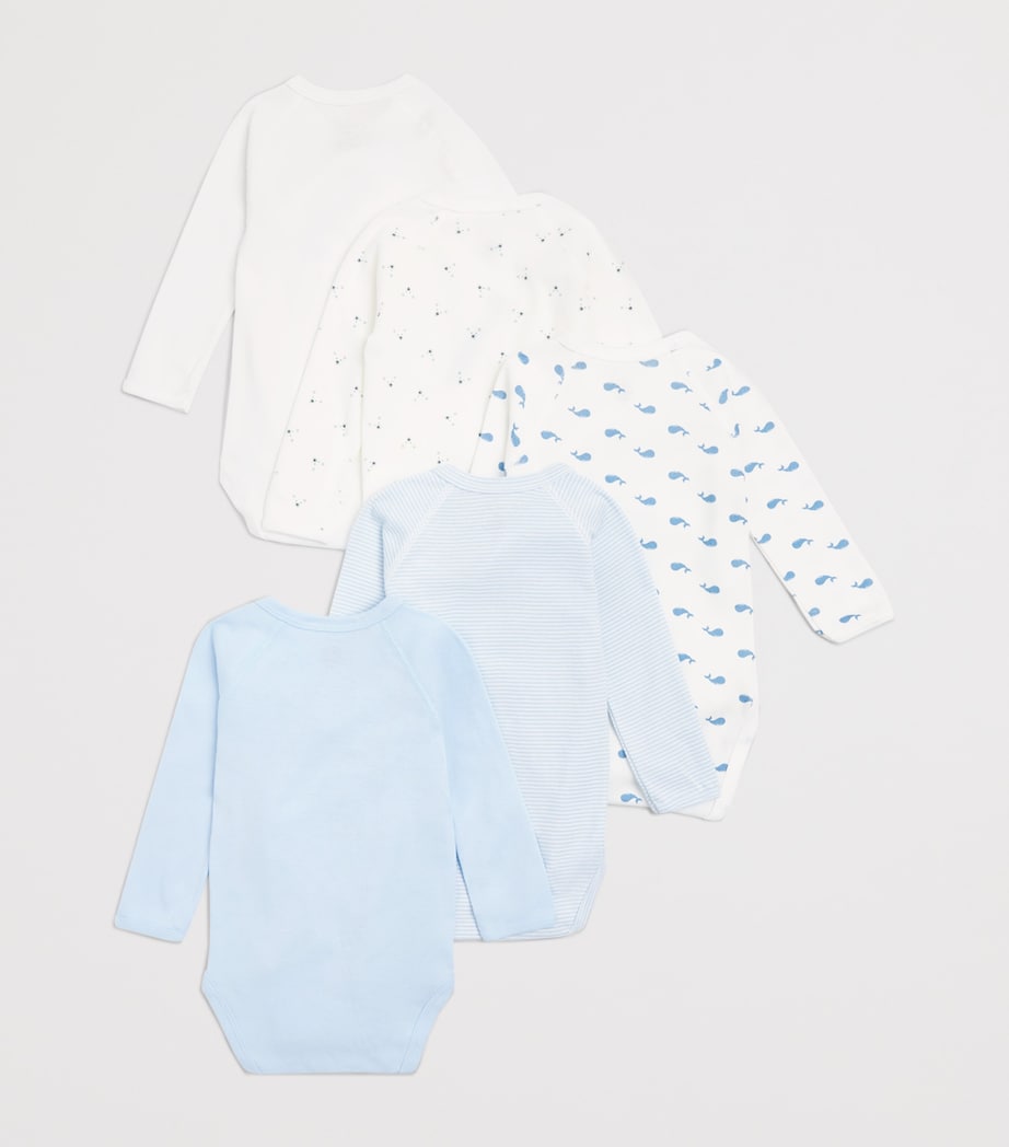 Petit Bateau Set of 5 Cotton Bodysuits (0-12 Months) Variante Image 2