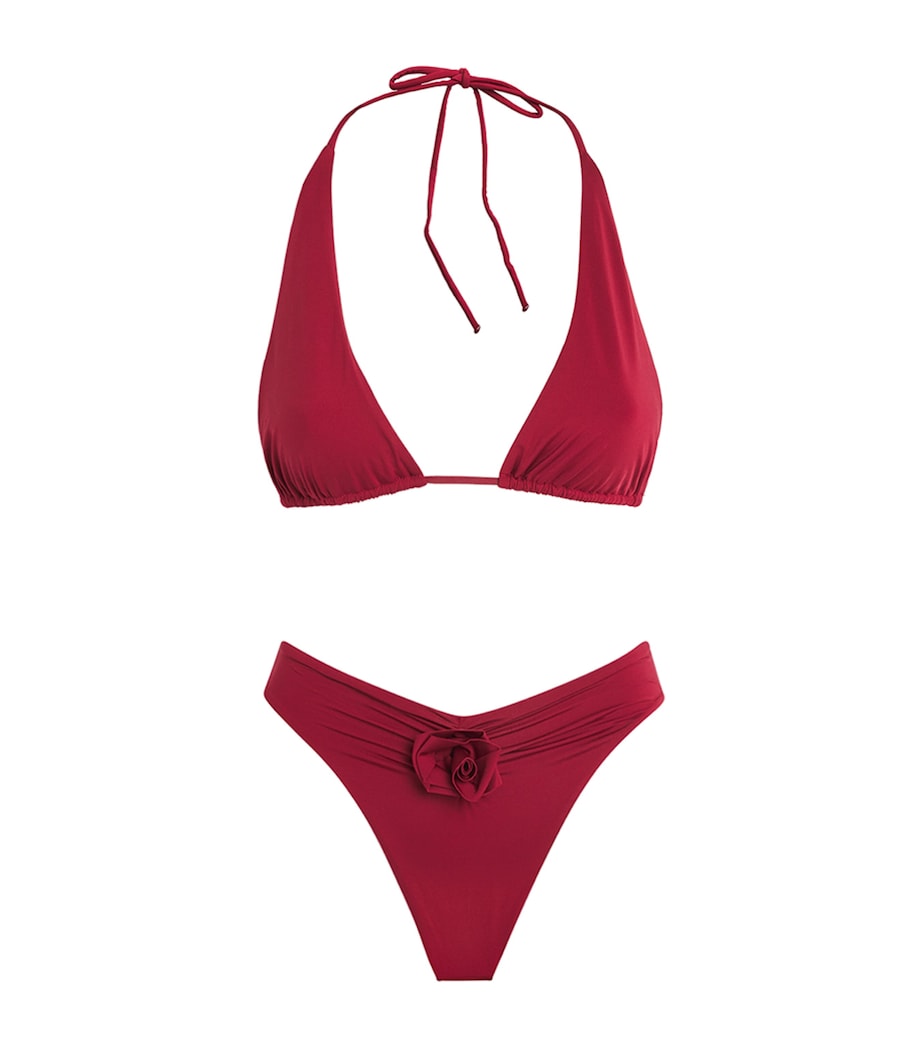 Maygel Coronel Womens Flower Malanga Bikini Carmesi Image 1
