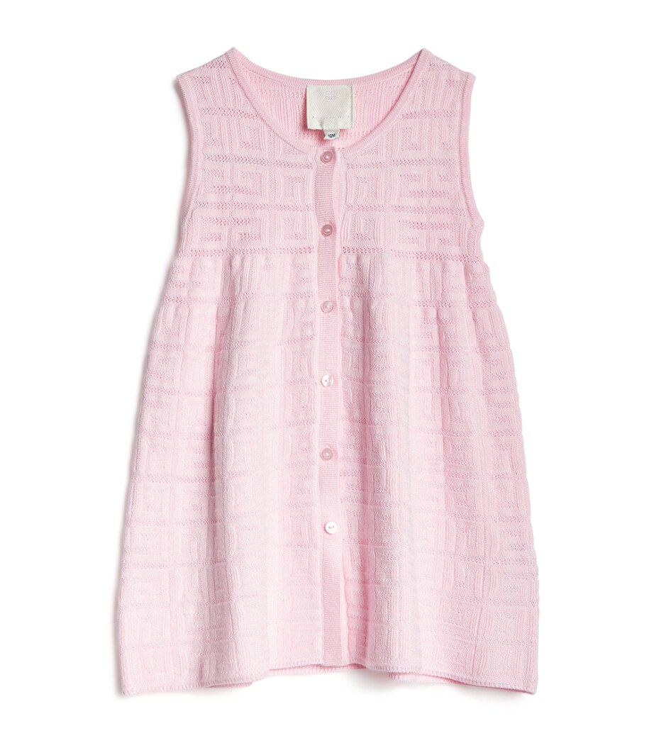Givenchy Kids Knitted 4G Logo Dress (2-3 Years) Marshmallow Image 1