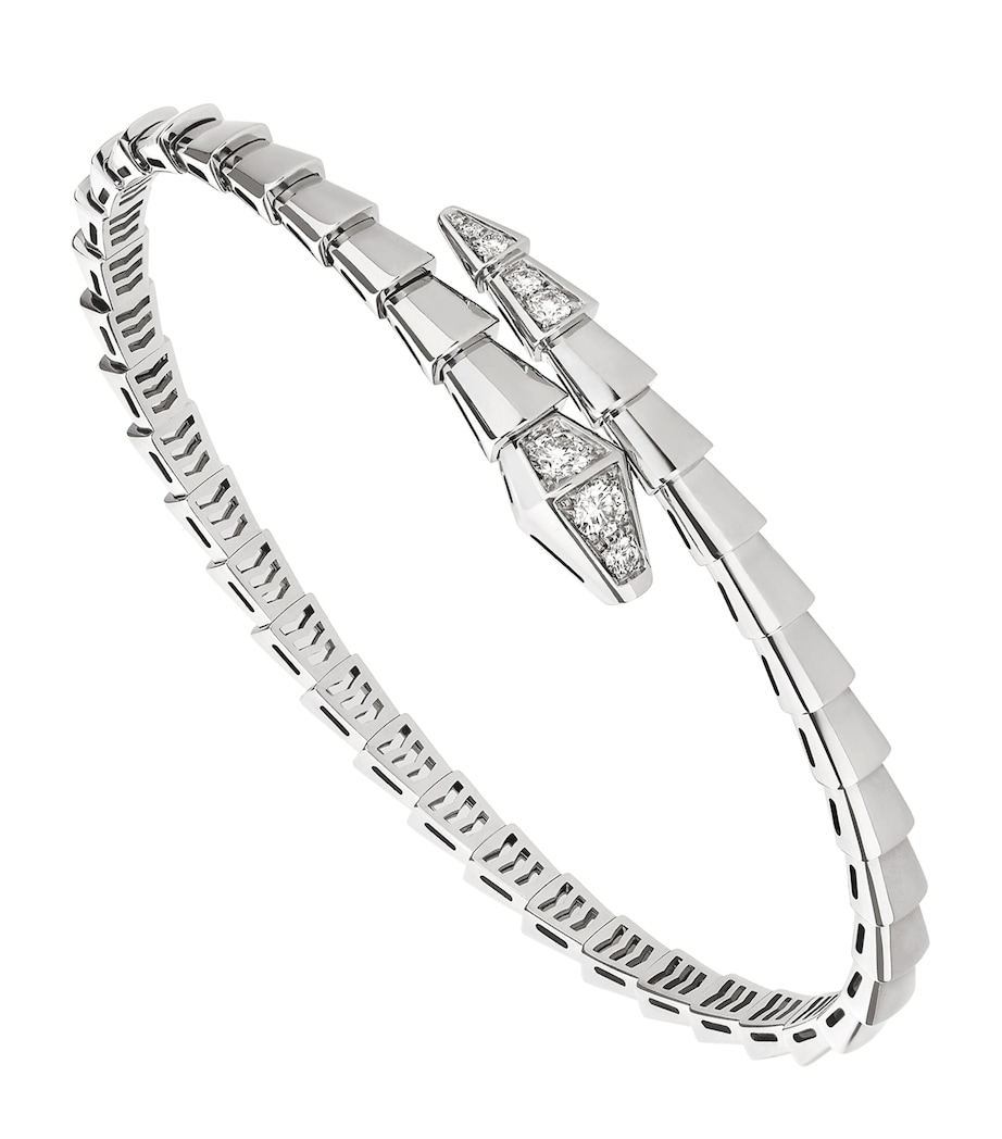 White Gold and Diamond Serpenti Viper Bangle WHITE GOLD Image 1