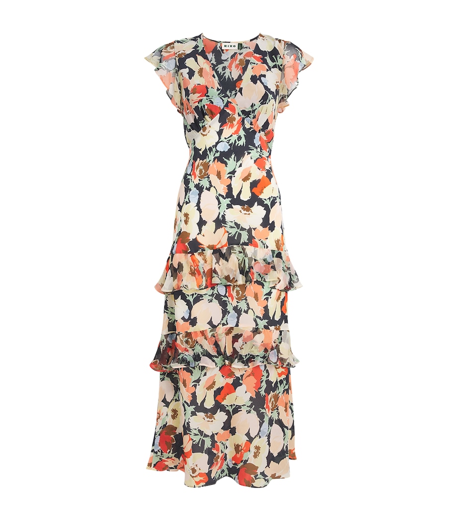 Silk Meena Midi Dress ENGLISH GRDN DP NAVY Image 1