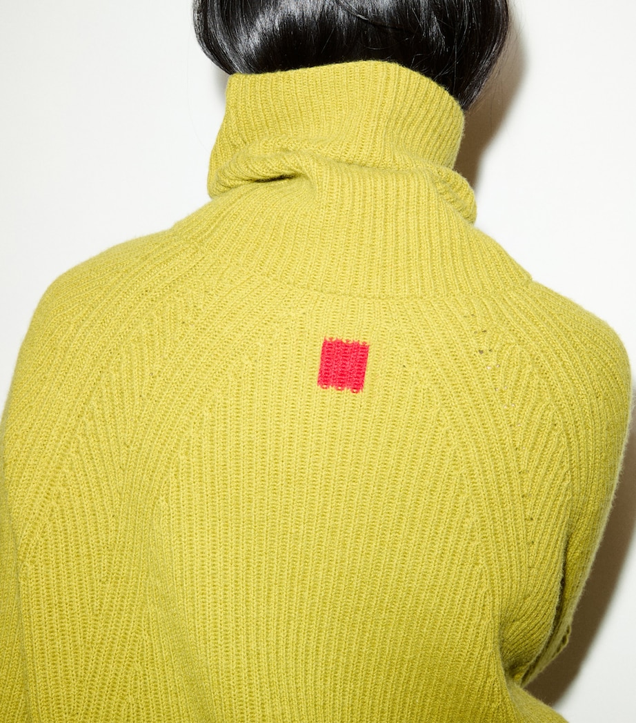 MAX&Co. Womens Wool-Cashmere Rollneck Sweater Green Image 6