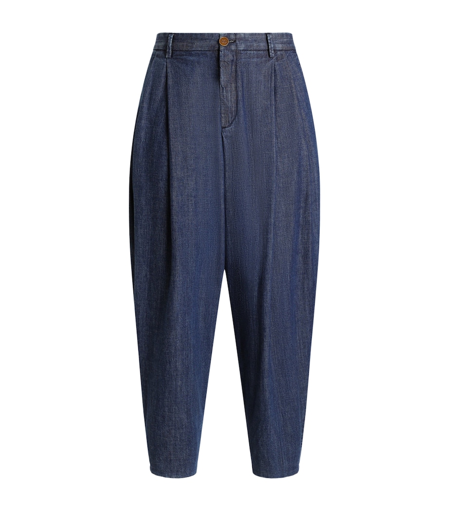 Dolce&Gabbana Mens Barrel-Leg Jeans Combined Colour Image 1
