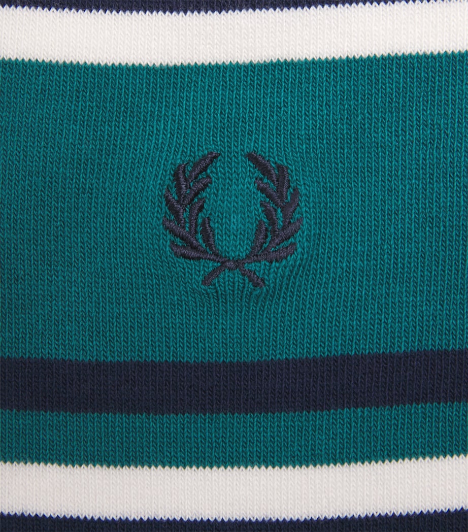 Fred Perry Mens Cotton-Blend Tennis Stripe Socks Tennis Blue Image 2
