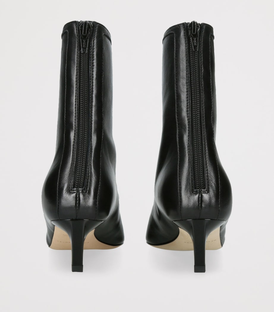 Leather Topo Heeled Boots 45 BLACK Image 2
