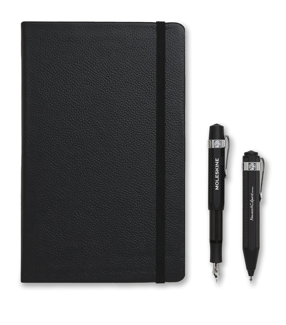 Le Duo Ecriture Double Pen and Notebook Set CARBON BLACK Image 2