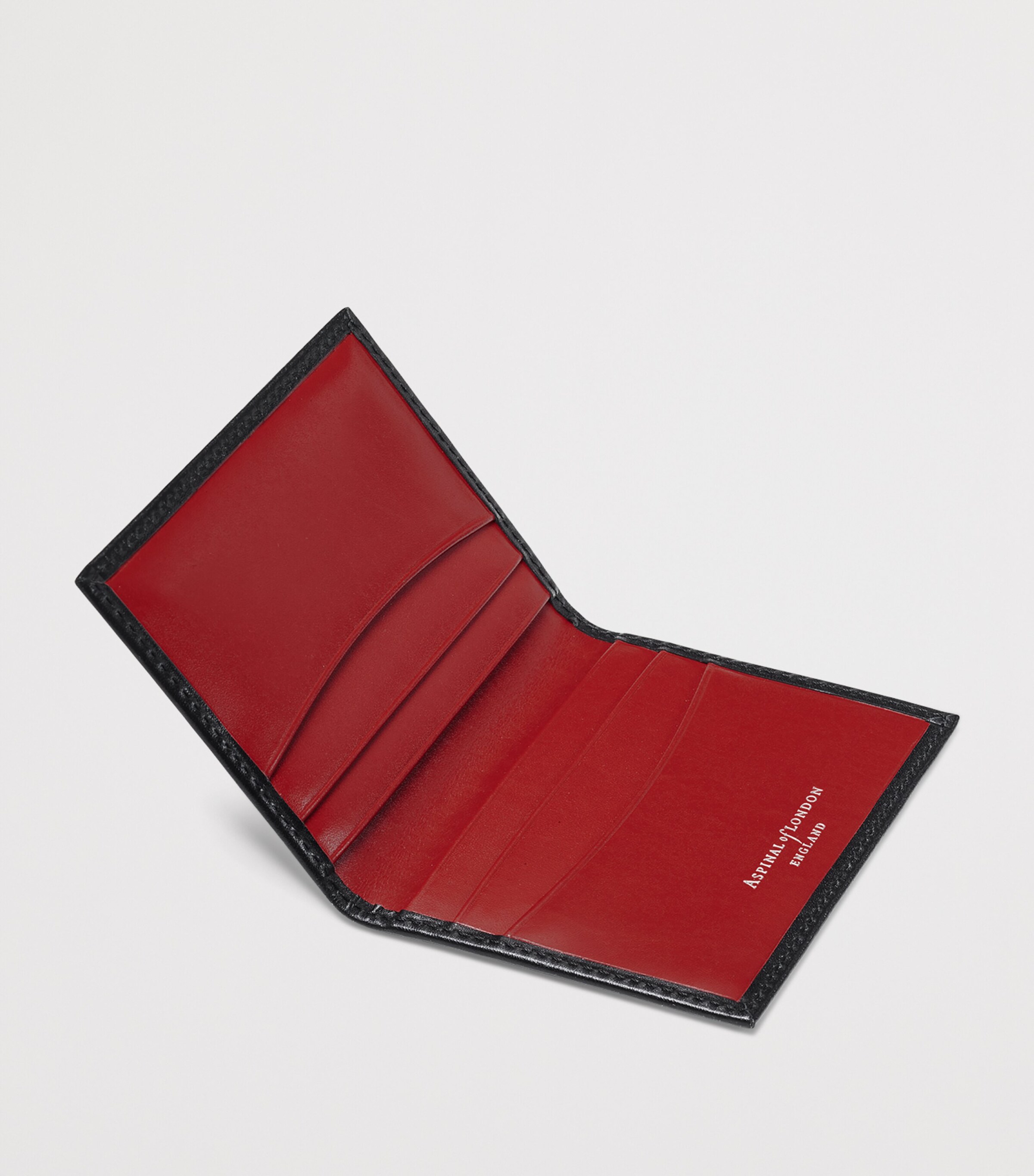 Aspinal Of London Leather Double Fold Card Holder Black Image 5