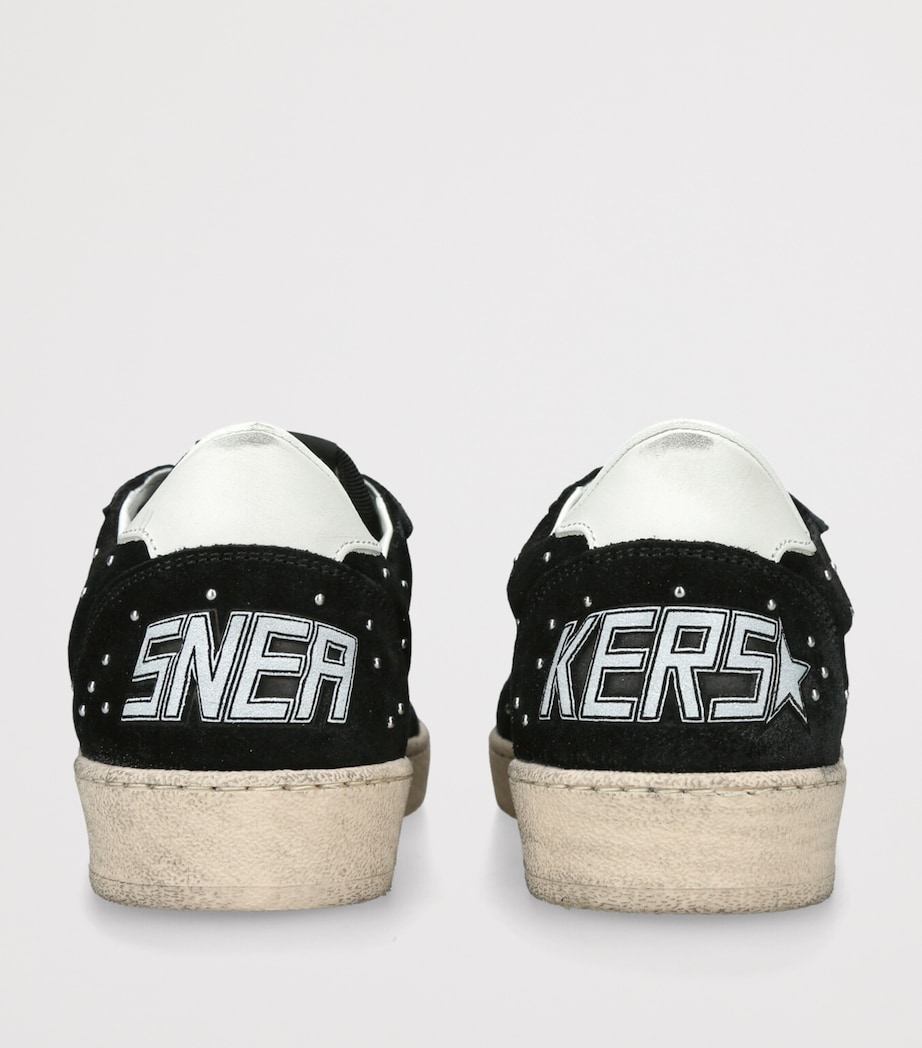 Golden Goose Womens Suede Ball Star Sneakers Blk/white Image 2