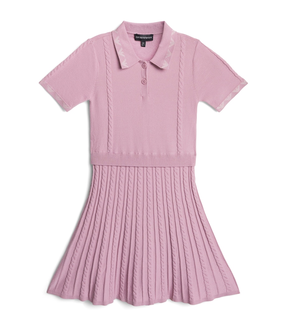 Emporio Armani Kids Polo Shirt Dress (4-14 Years) Mauve Shadows Image 1