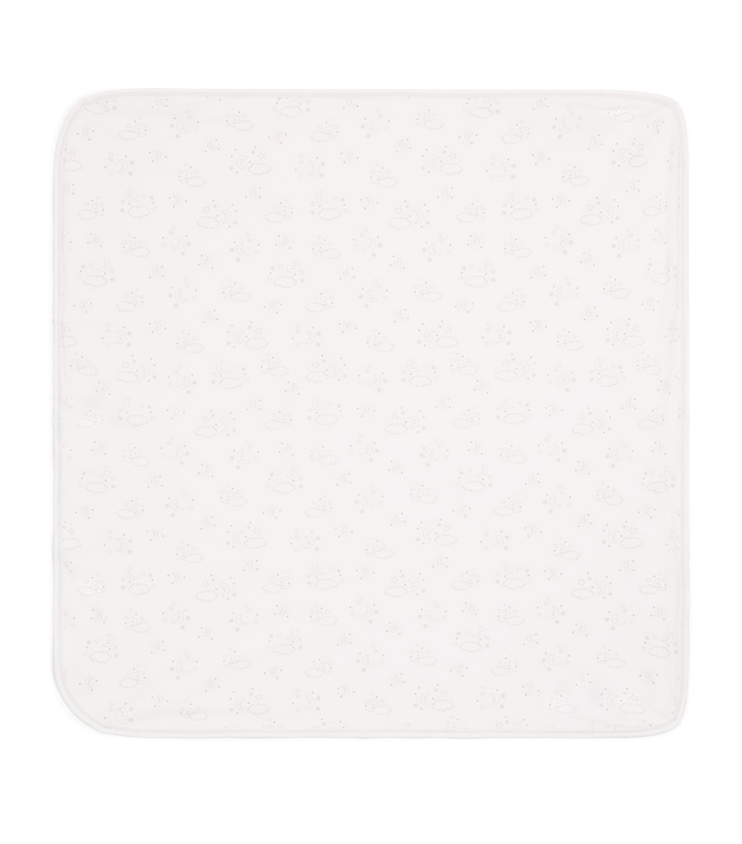 Kissy Kissy Pima Cotton Cheerful Goodnight Blanket In White