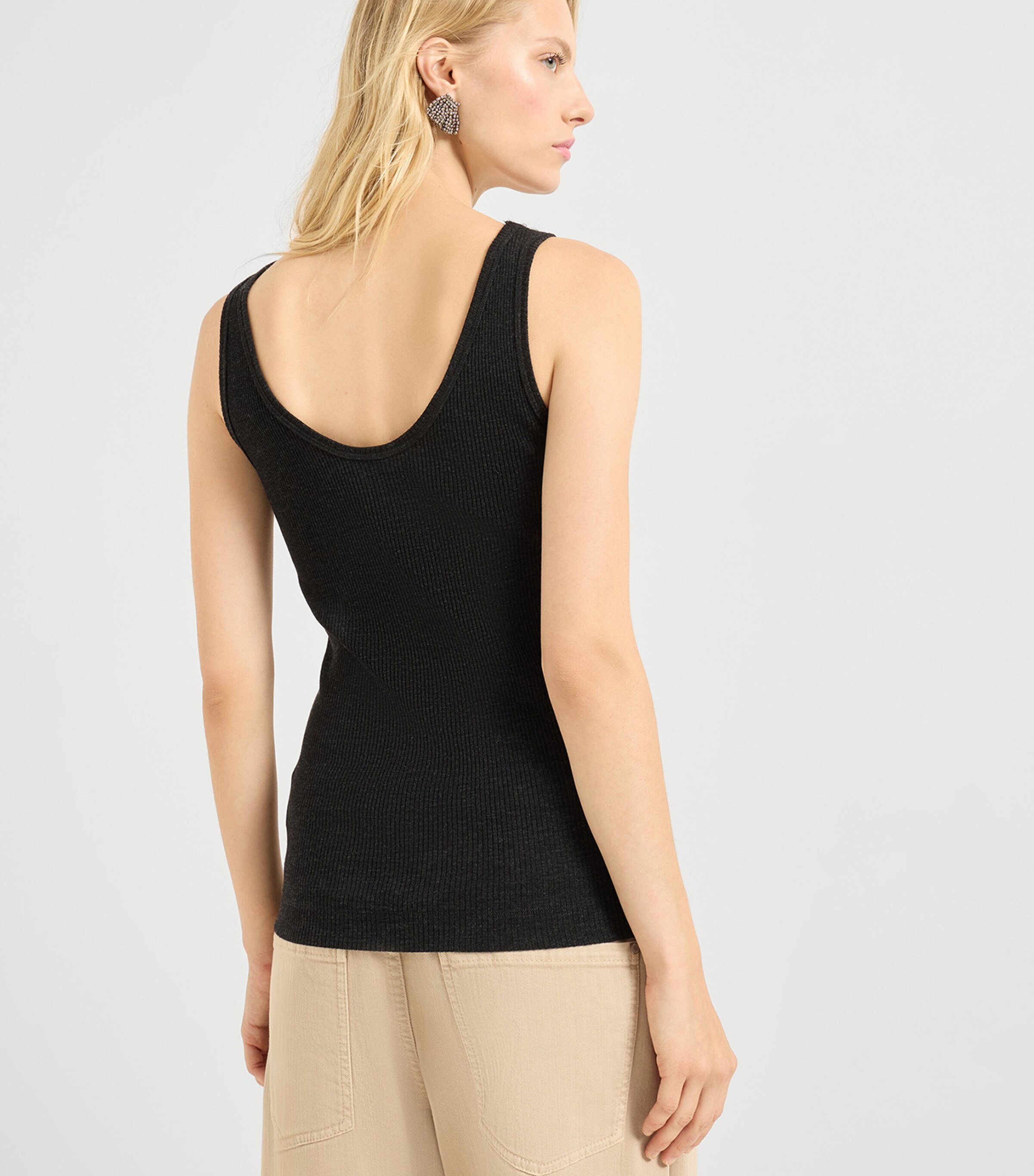 Wool Wispy Lace Tank Top C070 Image 3