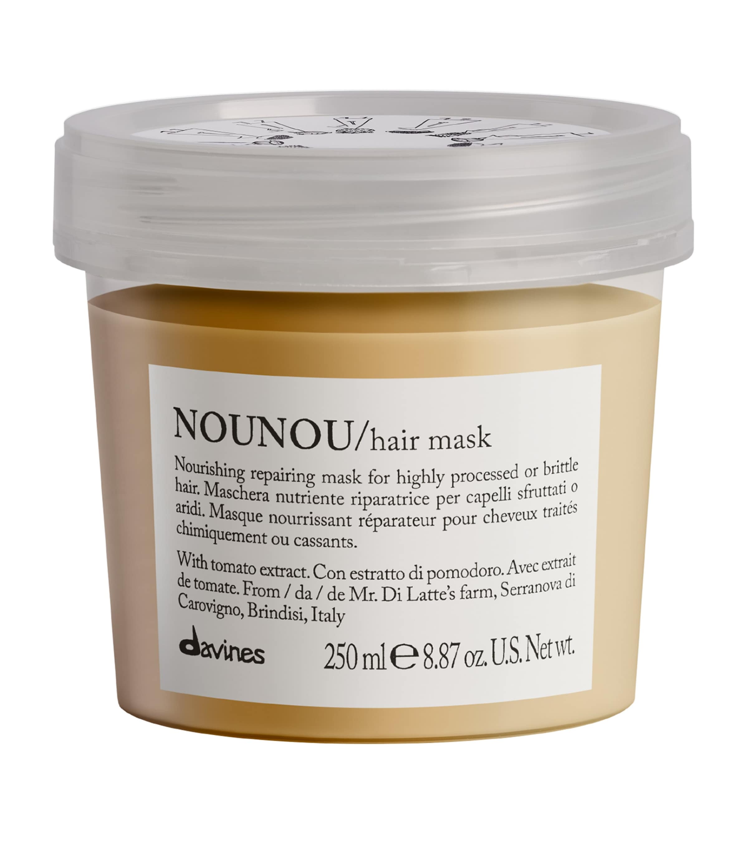 Davines Nounou Hair Mask In White