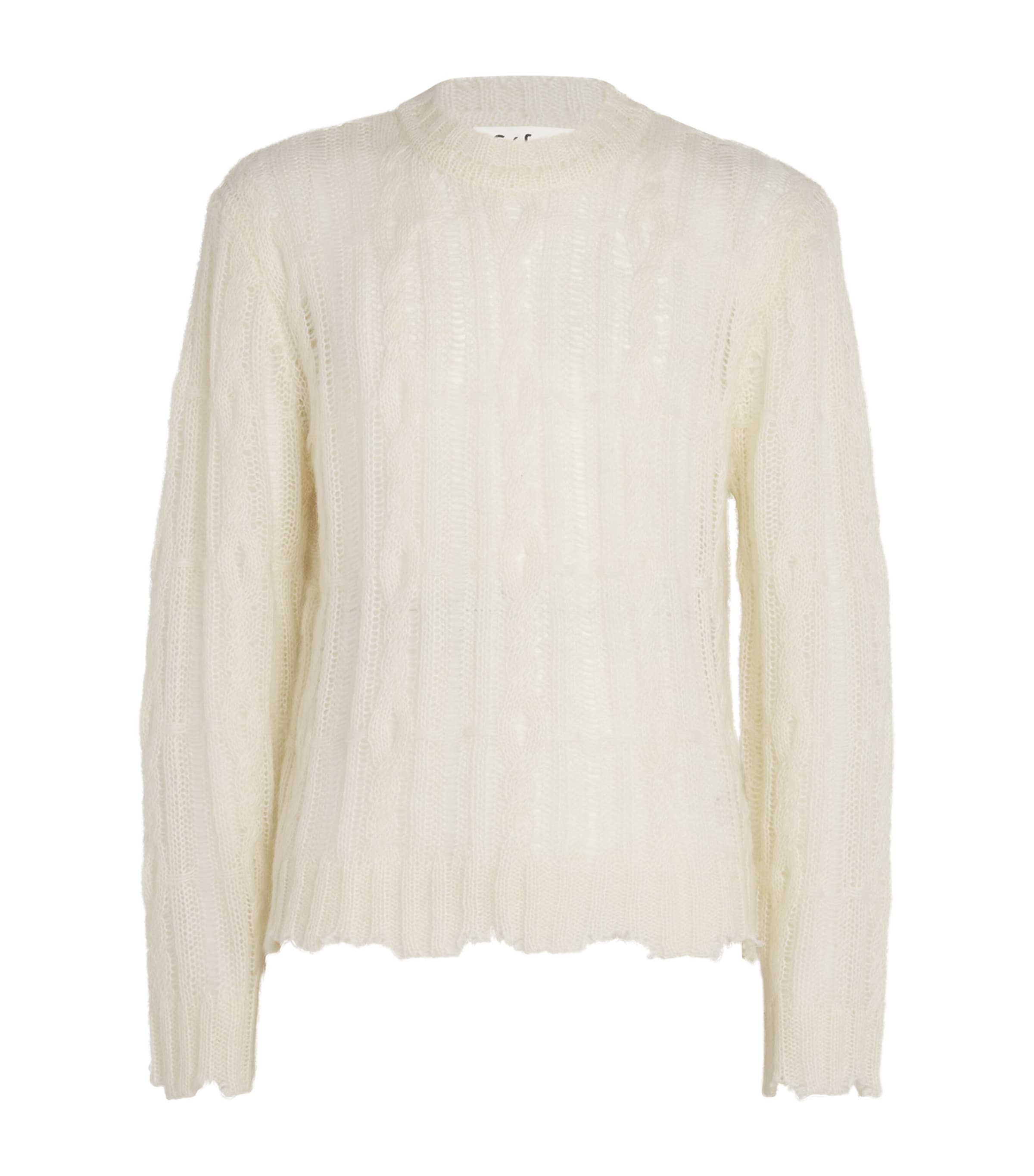 Séfr Distressed Gilberto Sweater In Ivory