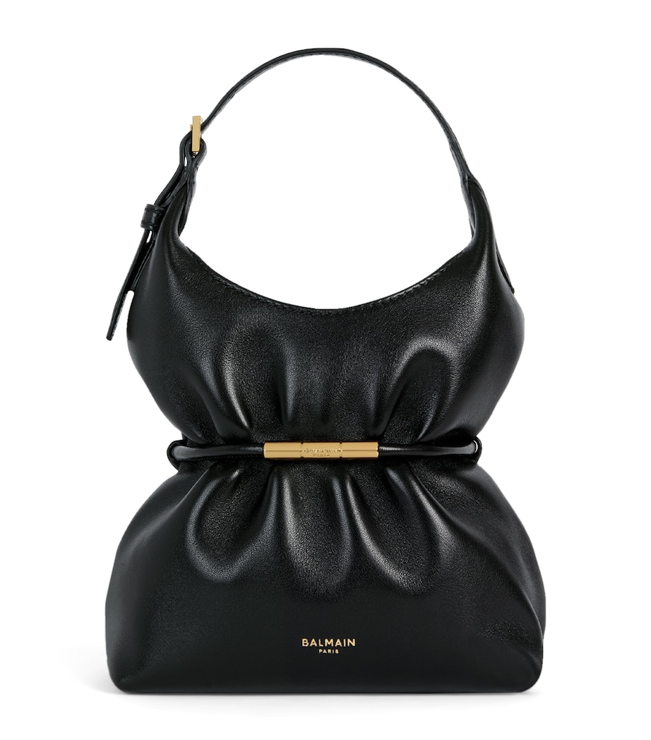 Balmain Mini Leather Sphynx Shoulder Bag Noir Image 1