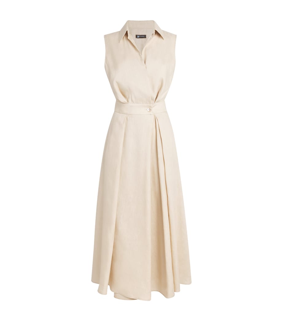 Colombo Womens Linen-Silk Midi Dress Image 1